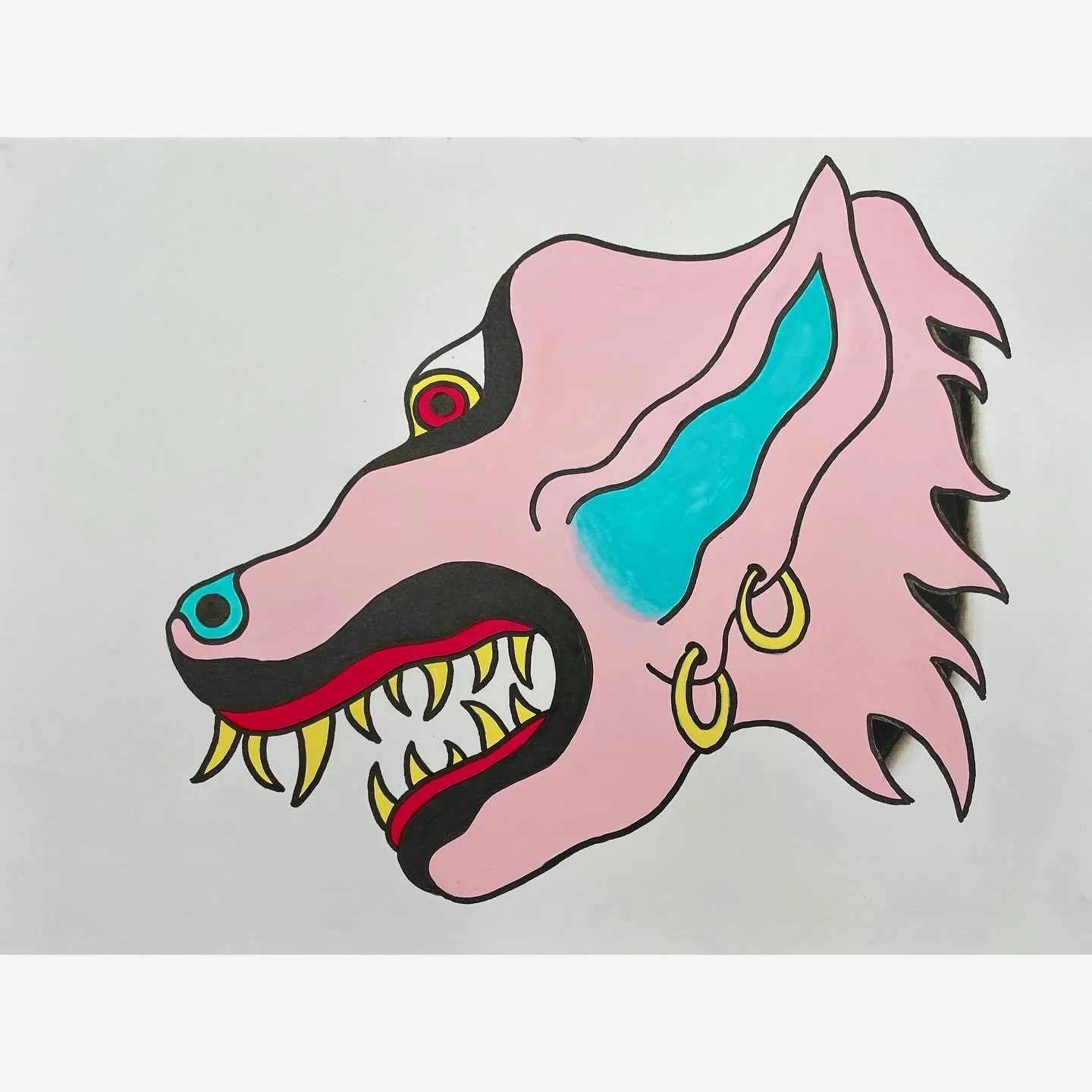 On Its Way. 9x12" gouache and ink on paper. 2023