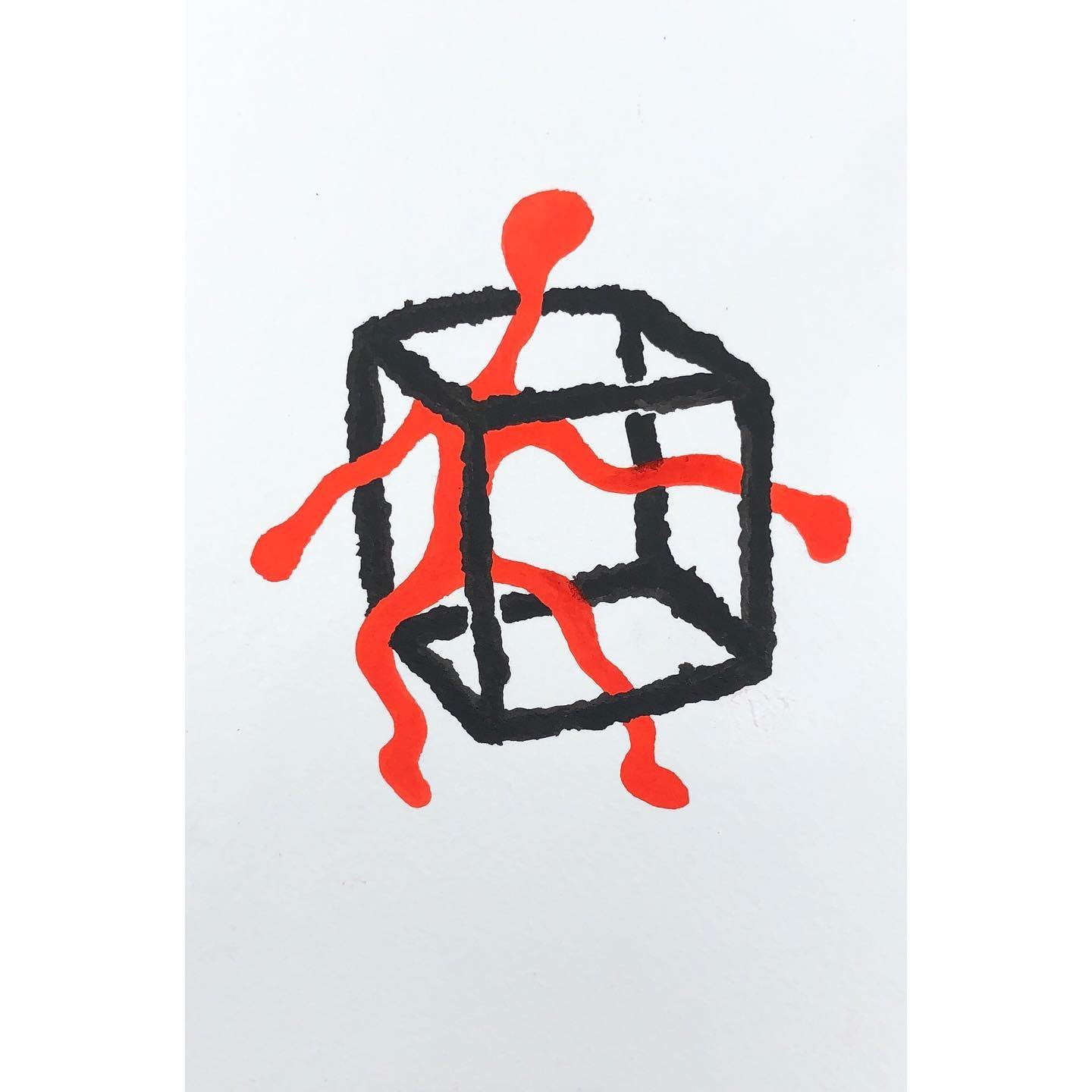 Made This Way. 4x6" watercolor and ink on paper. 2022 *SOLD*