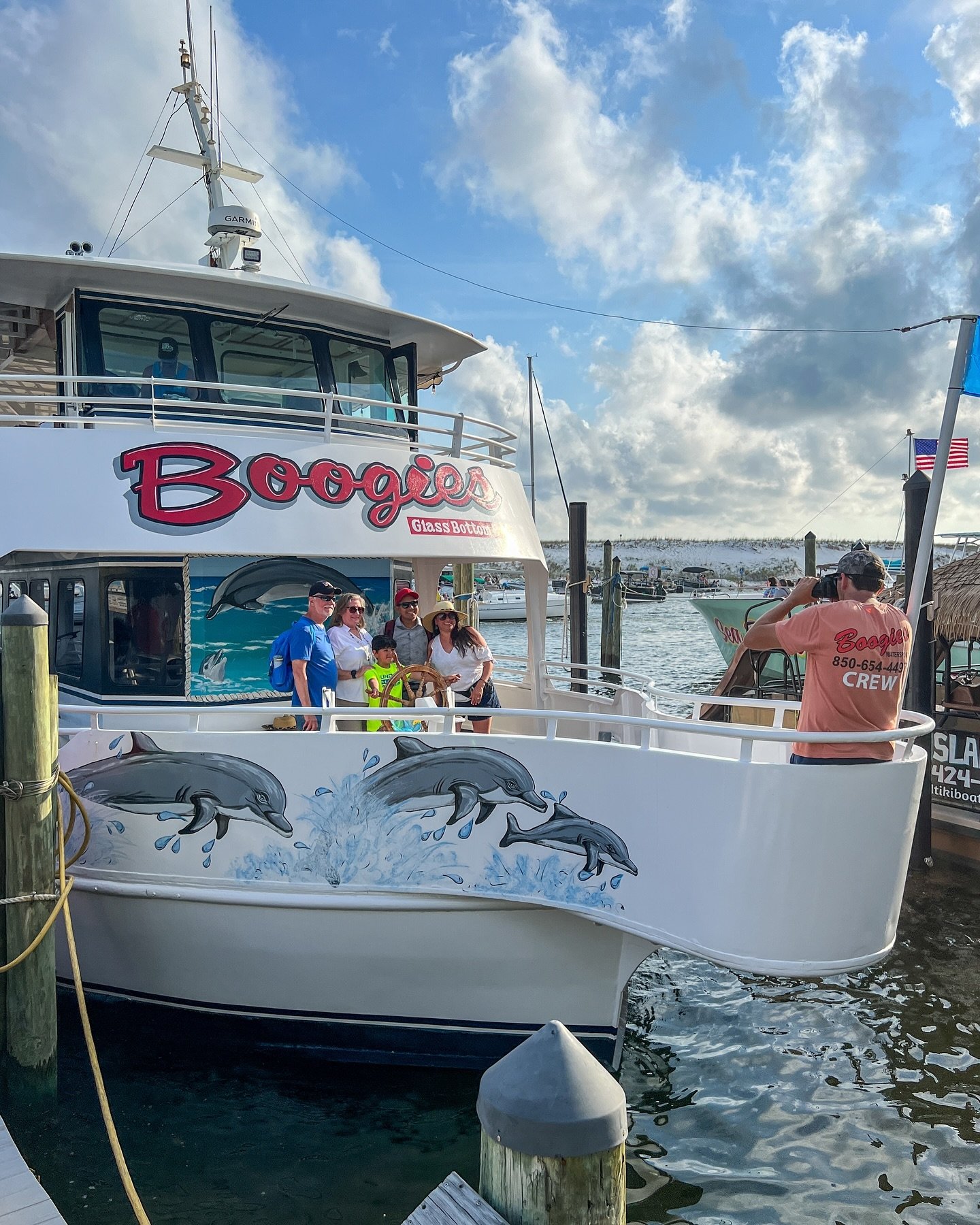 📸🐬🚢 Say dolphin! At Boogies Watersports, we believe in capturing every precious moment of your adventure on the water. From the smiles on your faces to the breathtaking views, our crew is dedicated to preserving your memories for a lifetime. Next 