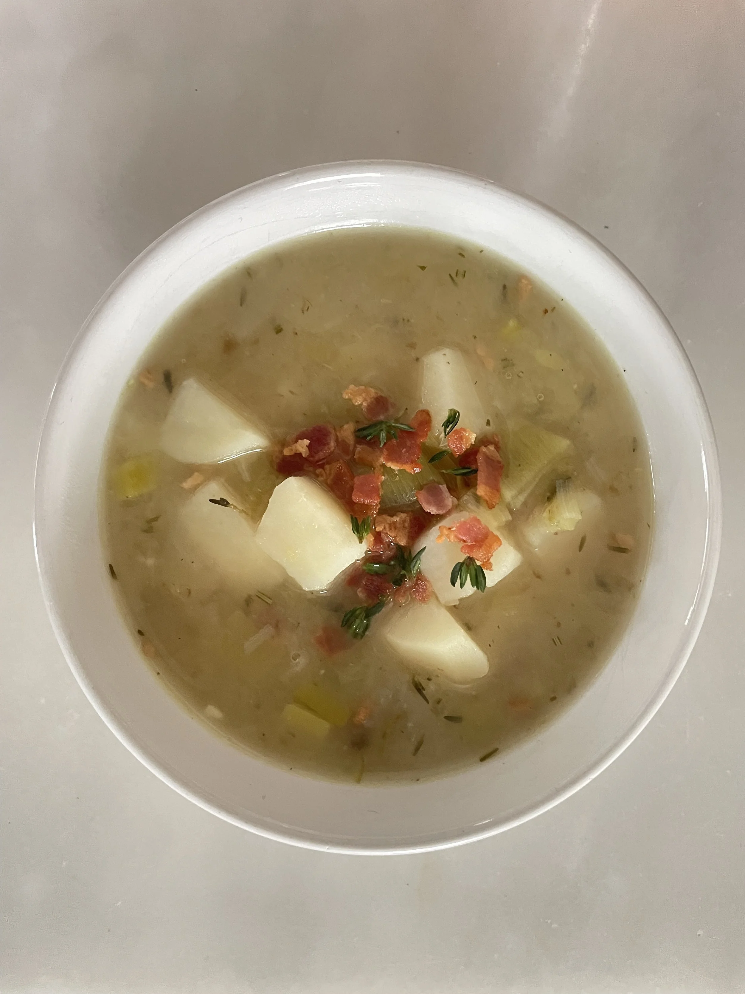 Potato Bacon Leek Soup (GF) (DF)