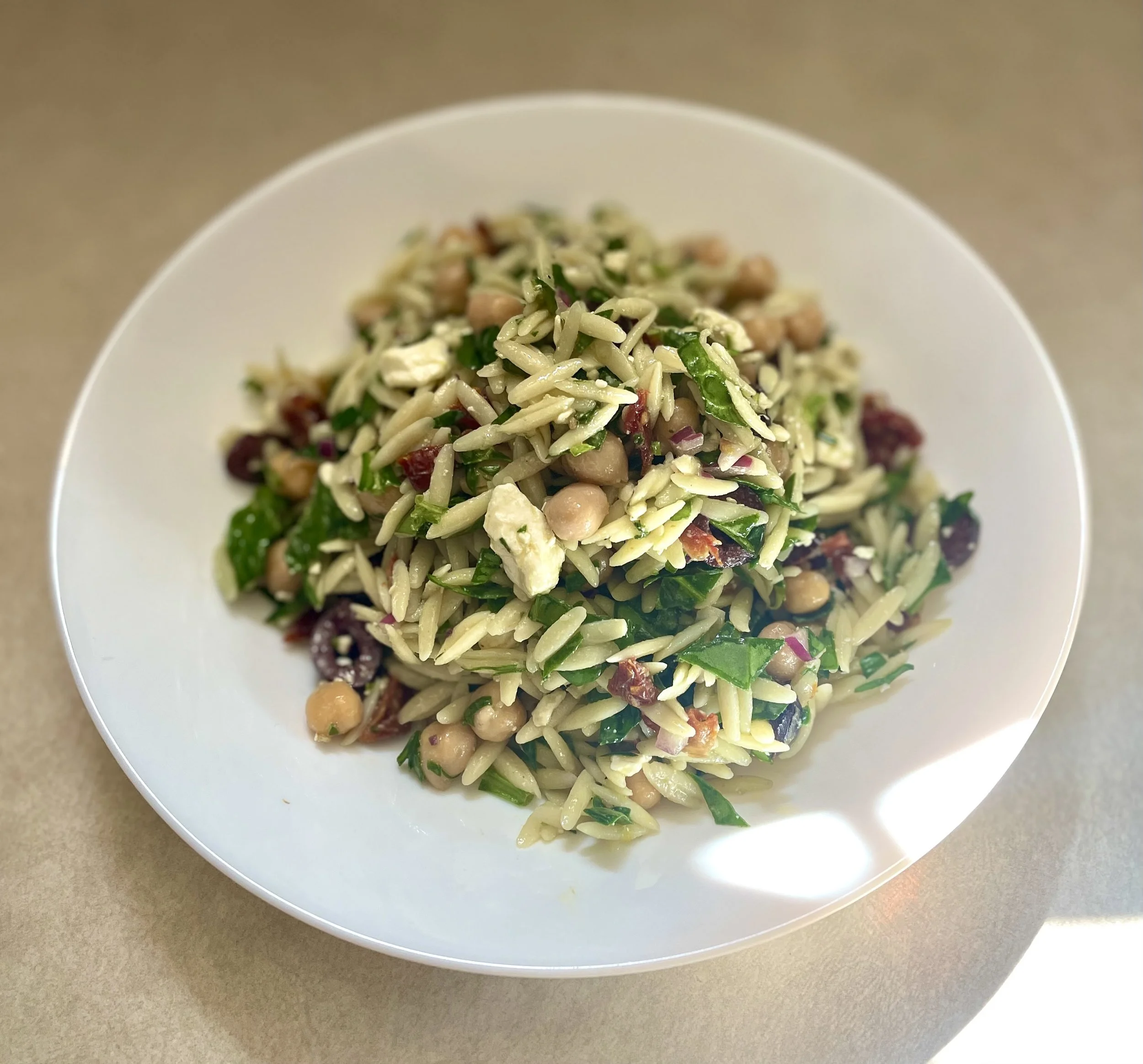 Greek Orzo Pasta Salad (VG)