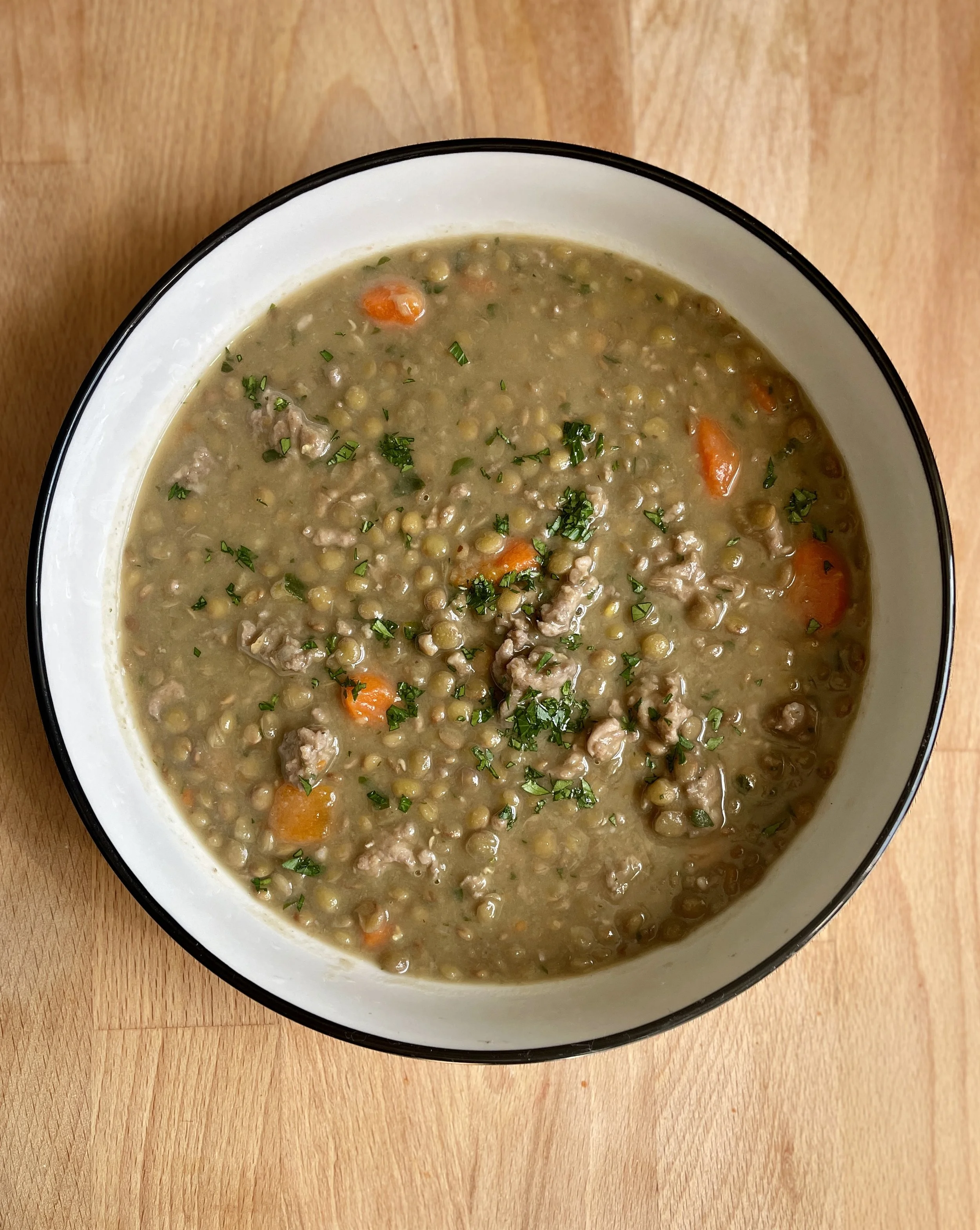 Lentil Sausage Soup (DF)