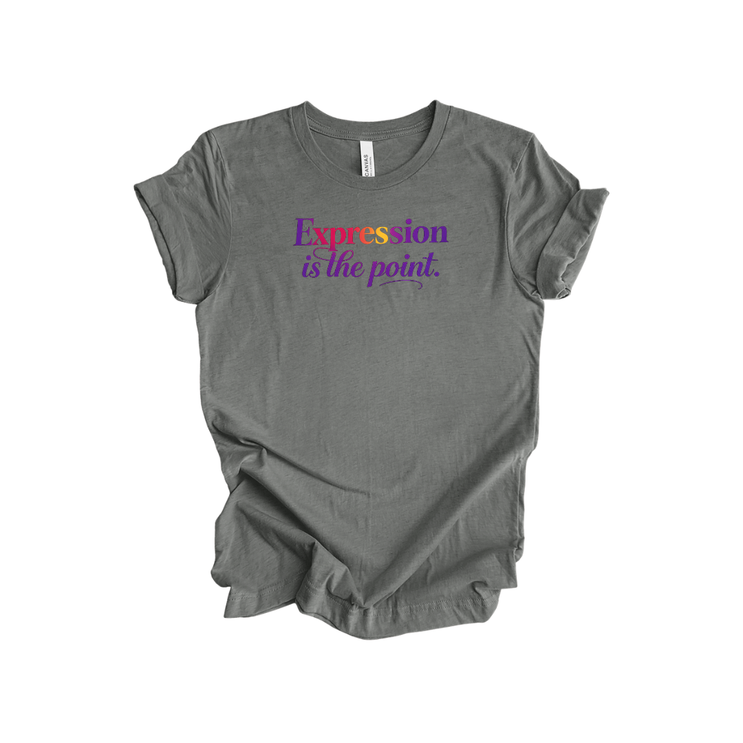 expression is the point - gray tee.png