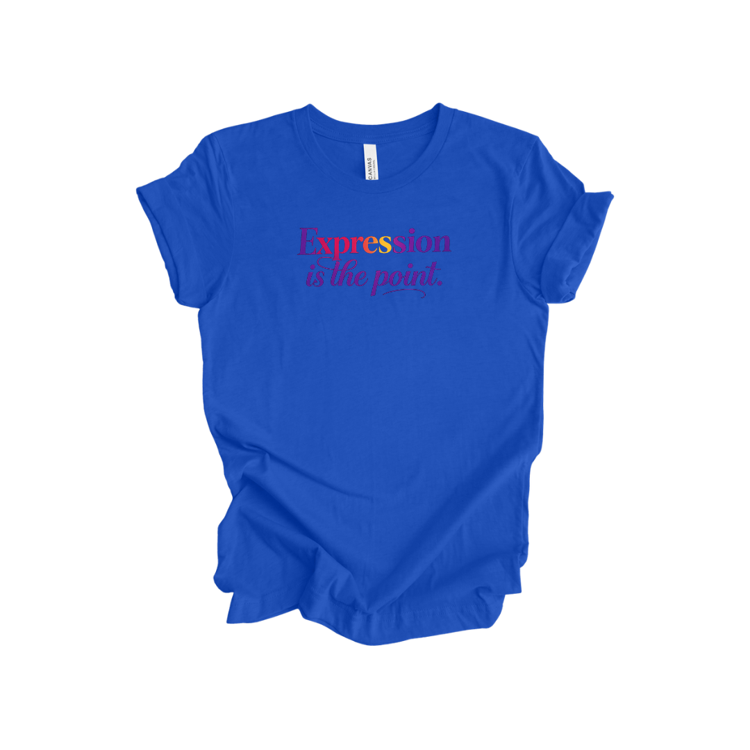 expression is the point - royal blue tee.png
