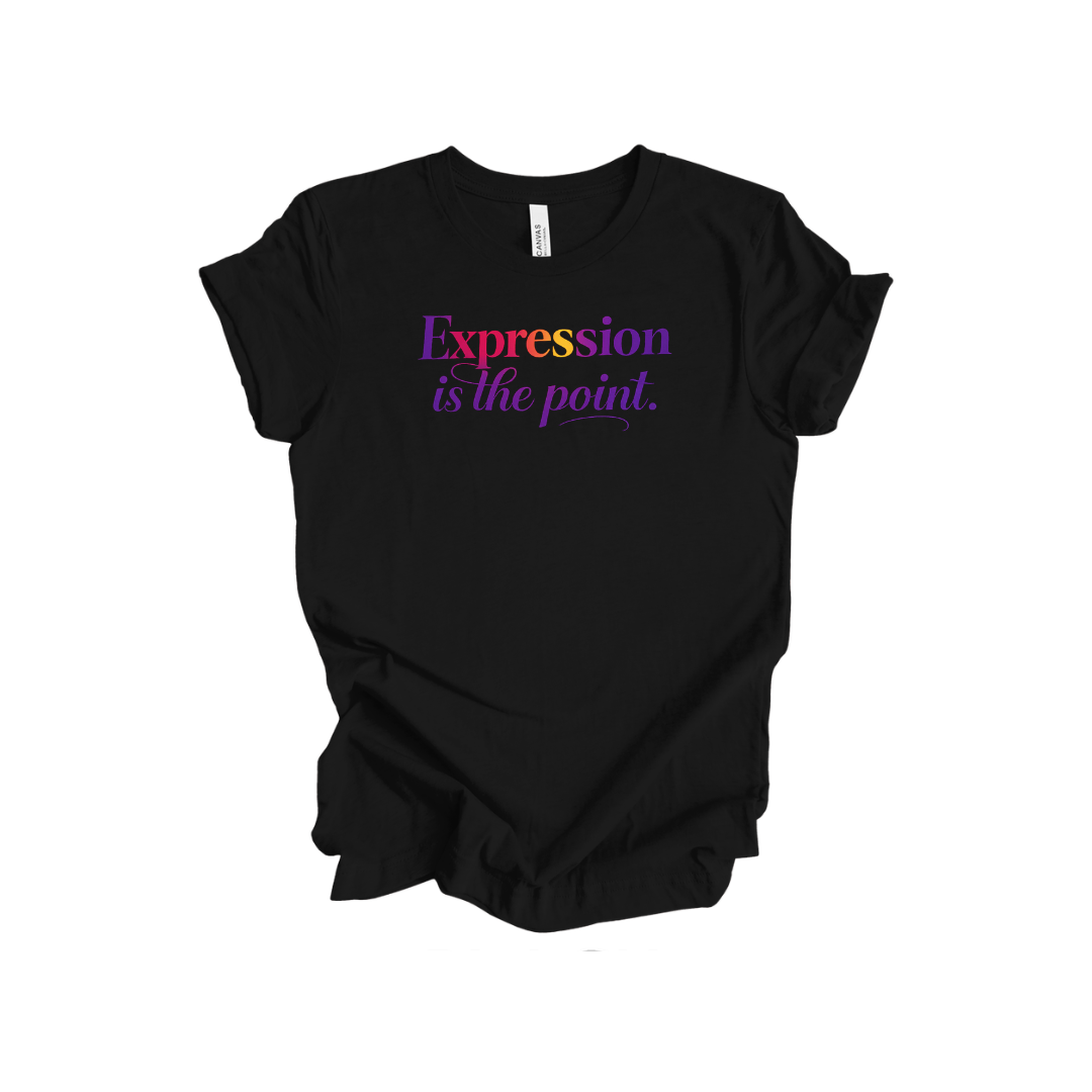 expression is the point - black tee.png