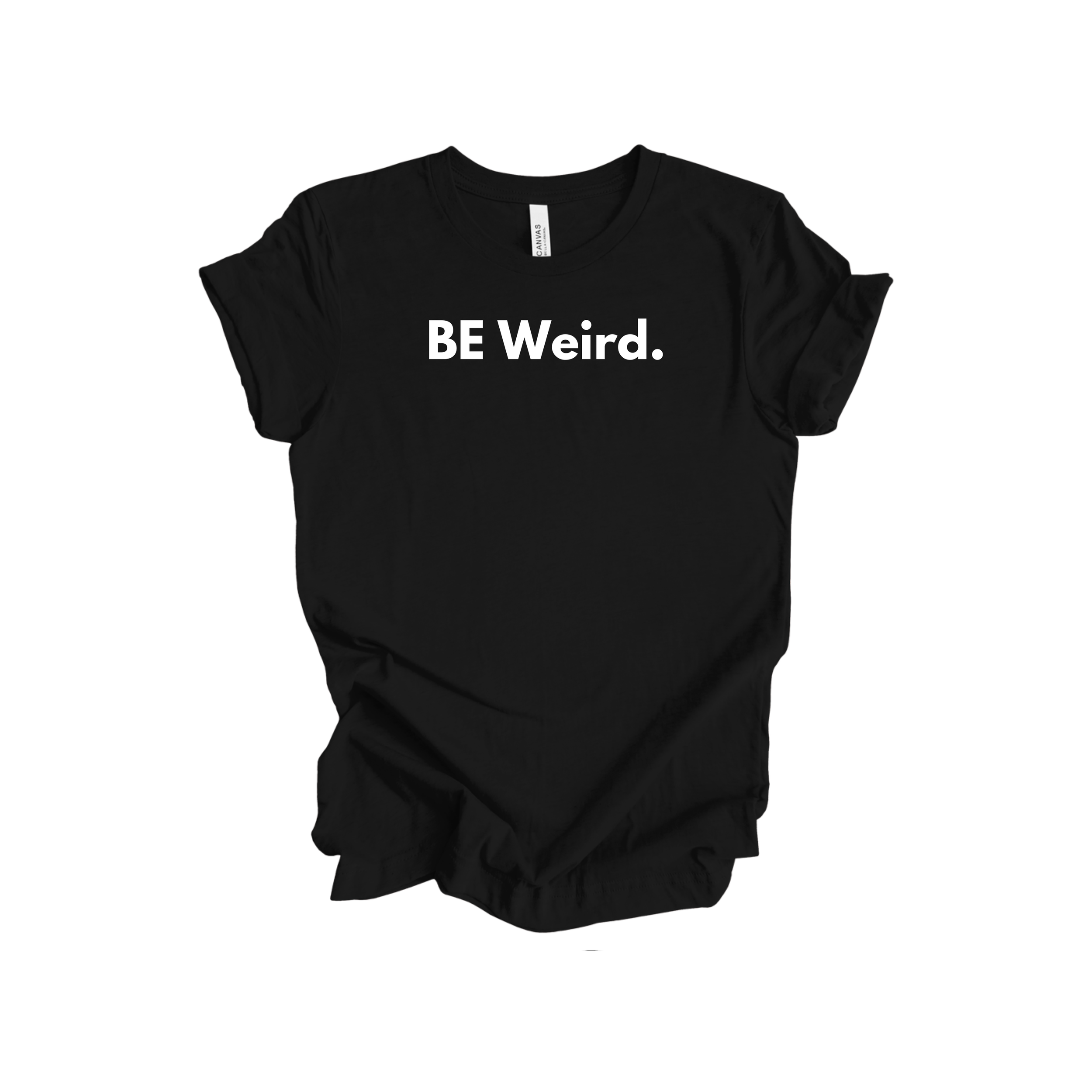 Be Weird Tee Purple_White Text.png