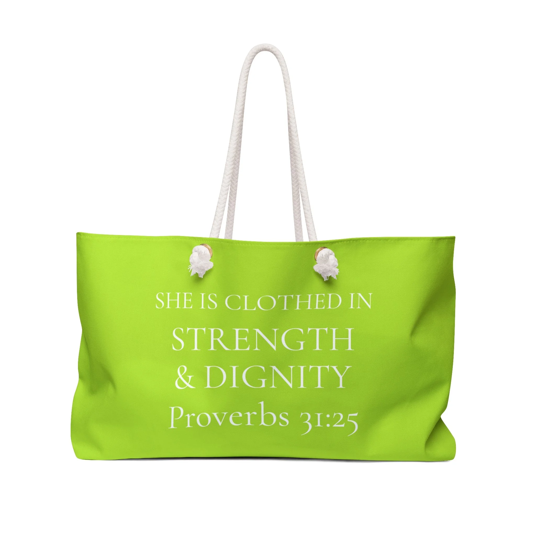 The Proverbs Tote — Lime Green