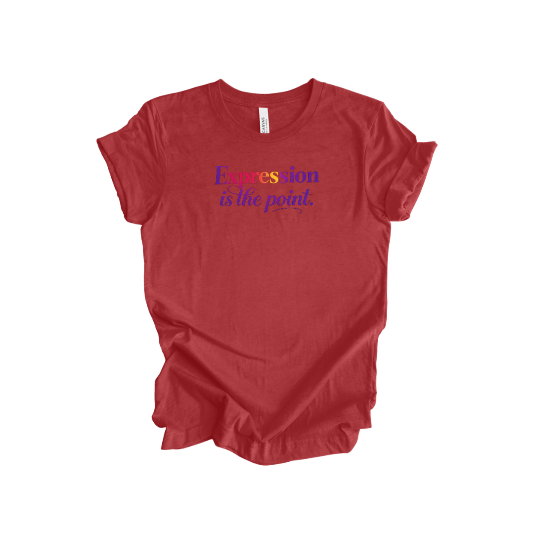 expression is the point red tee.png