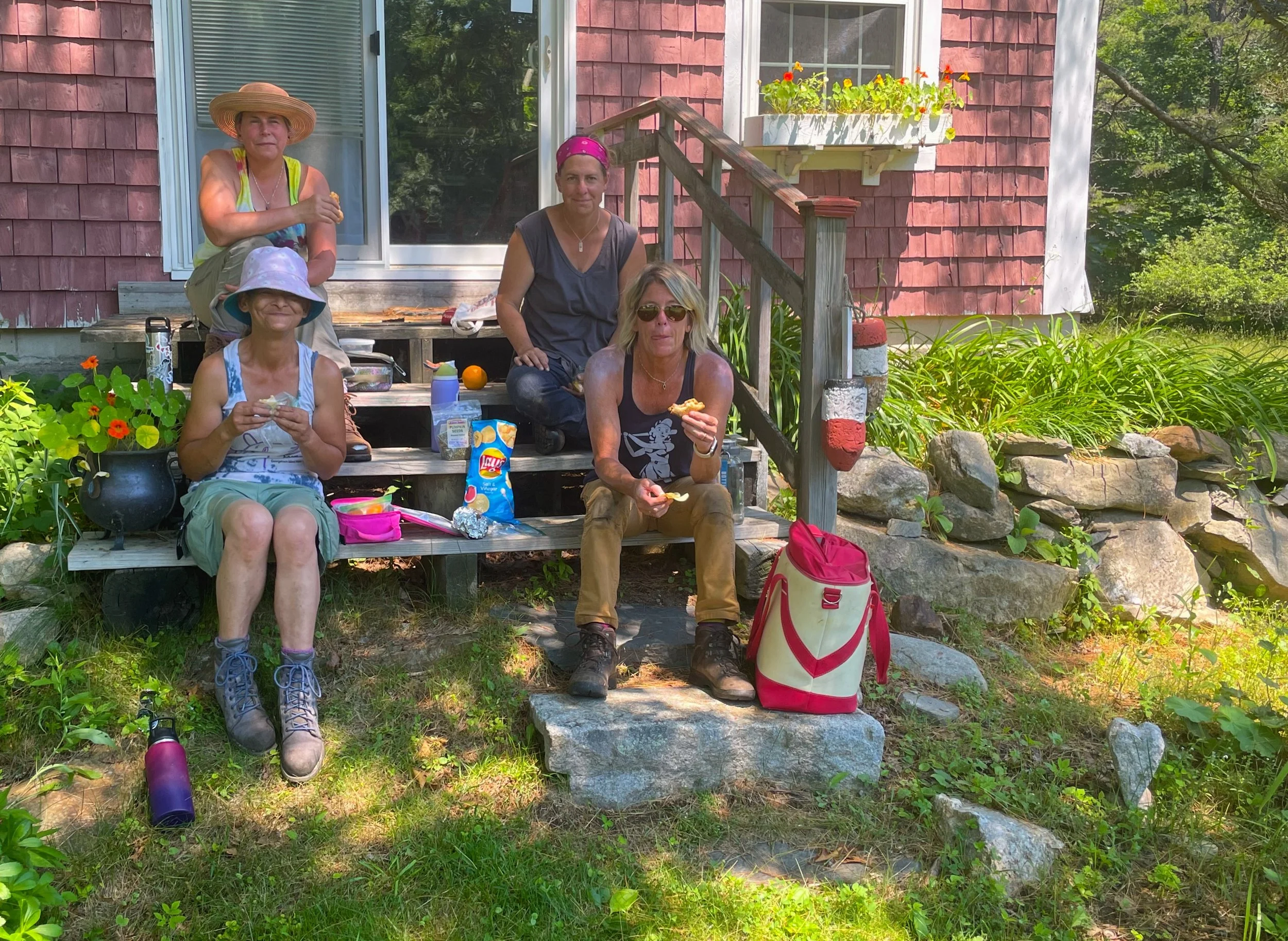 The PMS, LLC Crew taking a break on a hot work day!