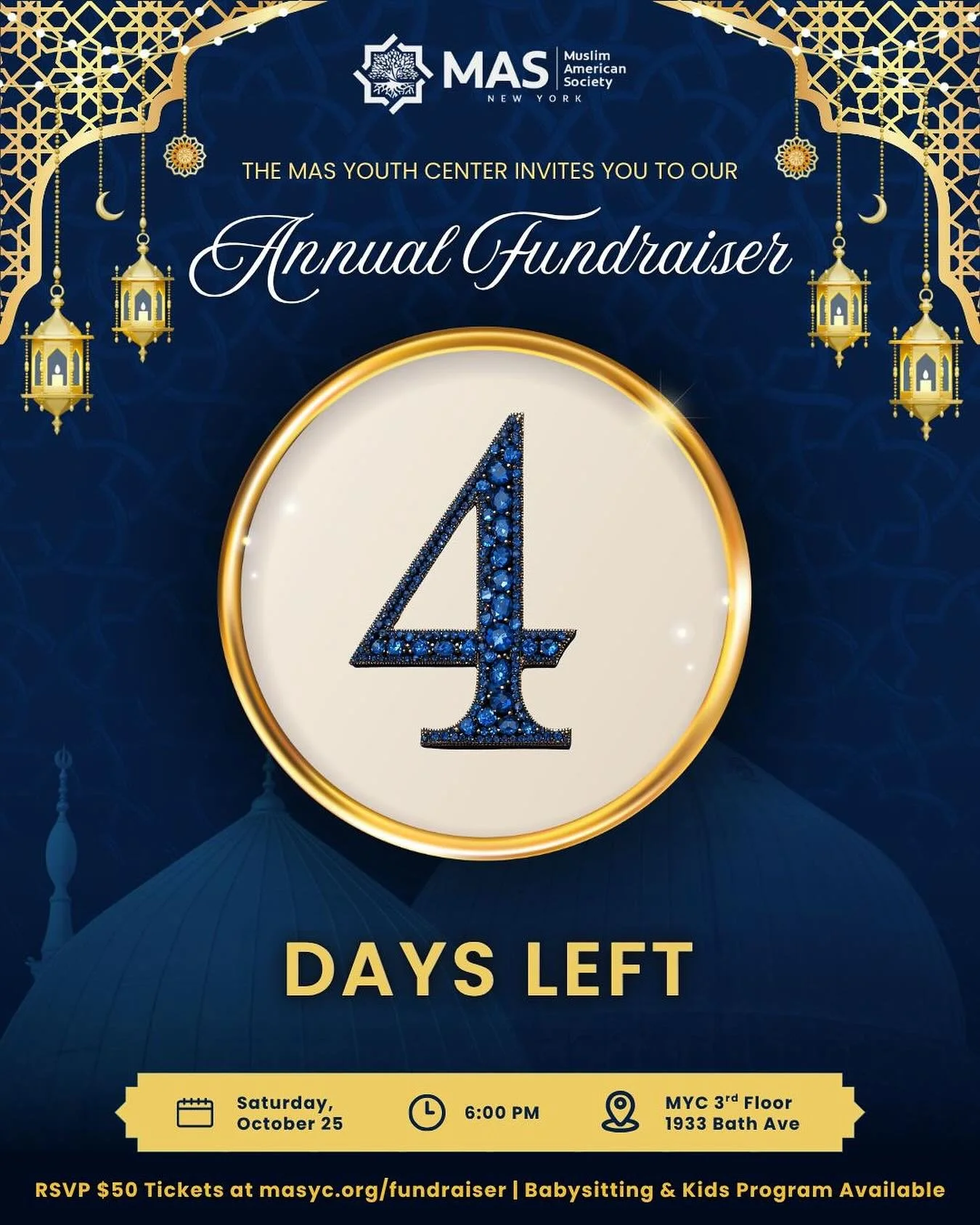 π¨4 DAYS LEFT!
Join on us at the MAS Youth Center Annual Fundraiser on Saturday, October 25 for a night that will build, uplift, and invest in the next generation.
Your support will help us open the Sisters’ Entrance and fund a full-time MSA li