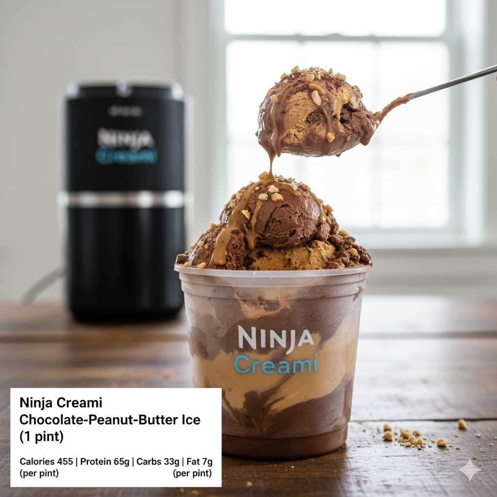 Ninja Creami Chocolate-Peanut Butter Ice Cream
