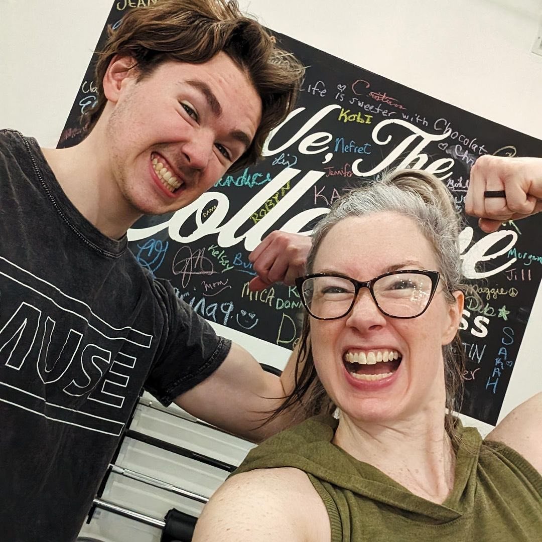 Repost from @youplusmefitness
&bull;
After School Special was *extra* special - got my butt kicked by my own offspring and am now going to lie down and wait for my arms to fall off 🥵😅💀 Thanks for a great class, @gabriel_c_bell! 💪🥰