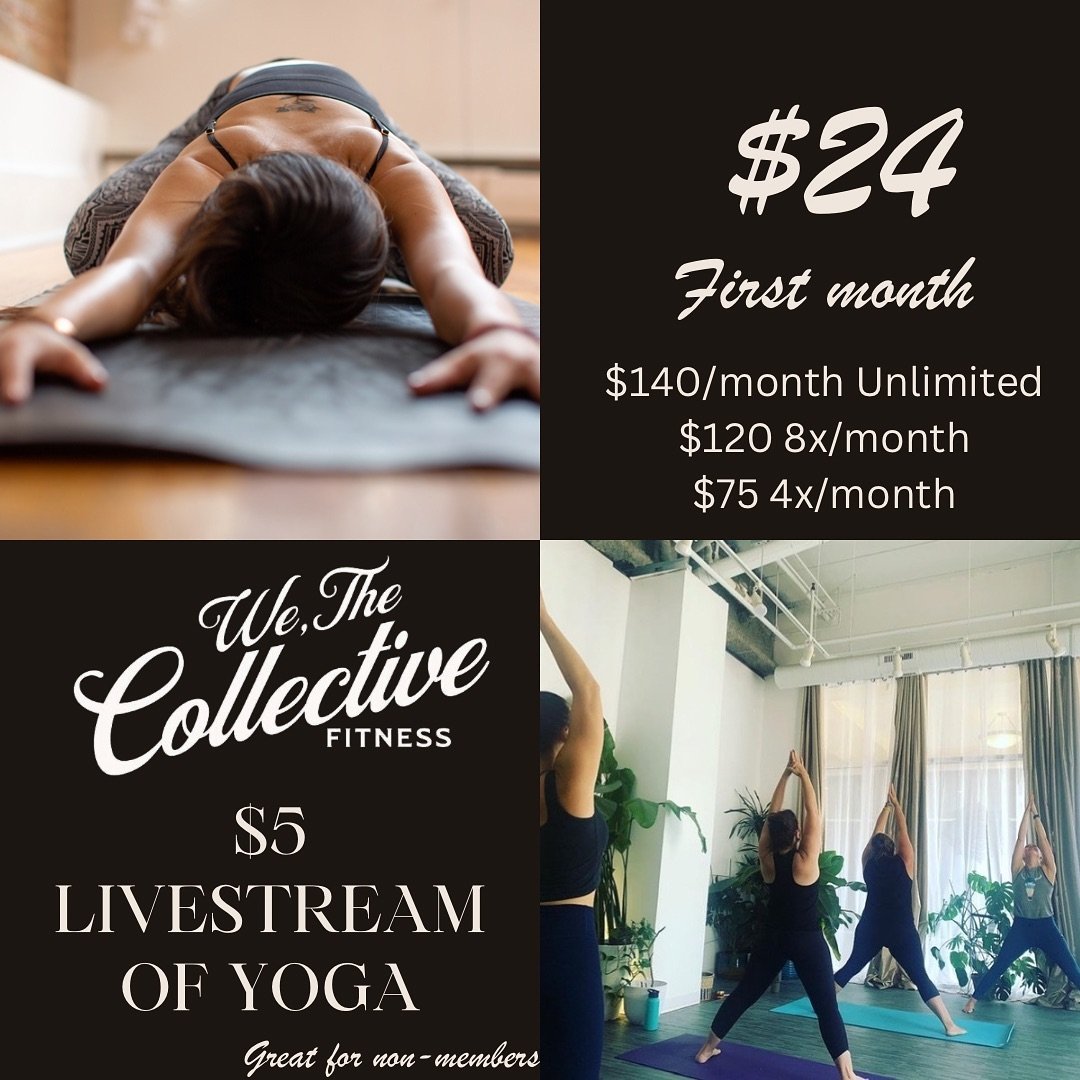 Join the best fitness community in town! We focus on yoga and weightlifting to get flexible and strong for every day life.

For the month, we maintain our best value at $24 for the first month and a number of great plan options to meet your needs, of