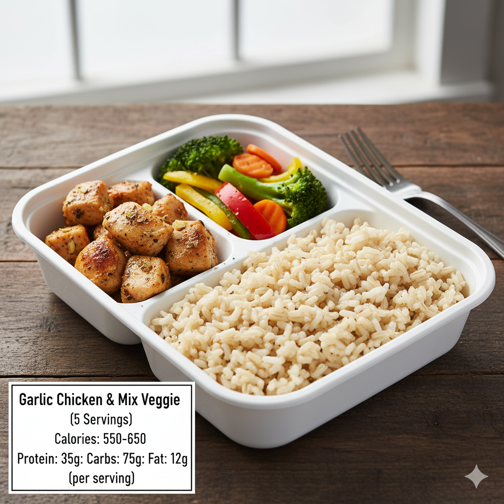 Garlic Chicken & Mix Veggie