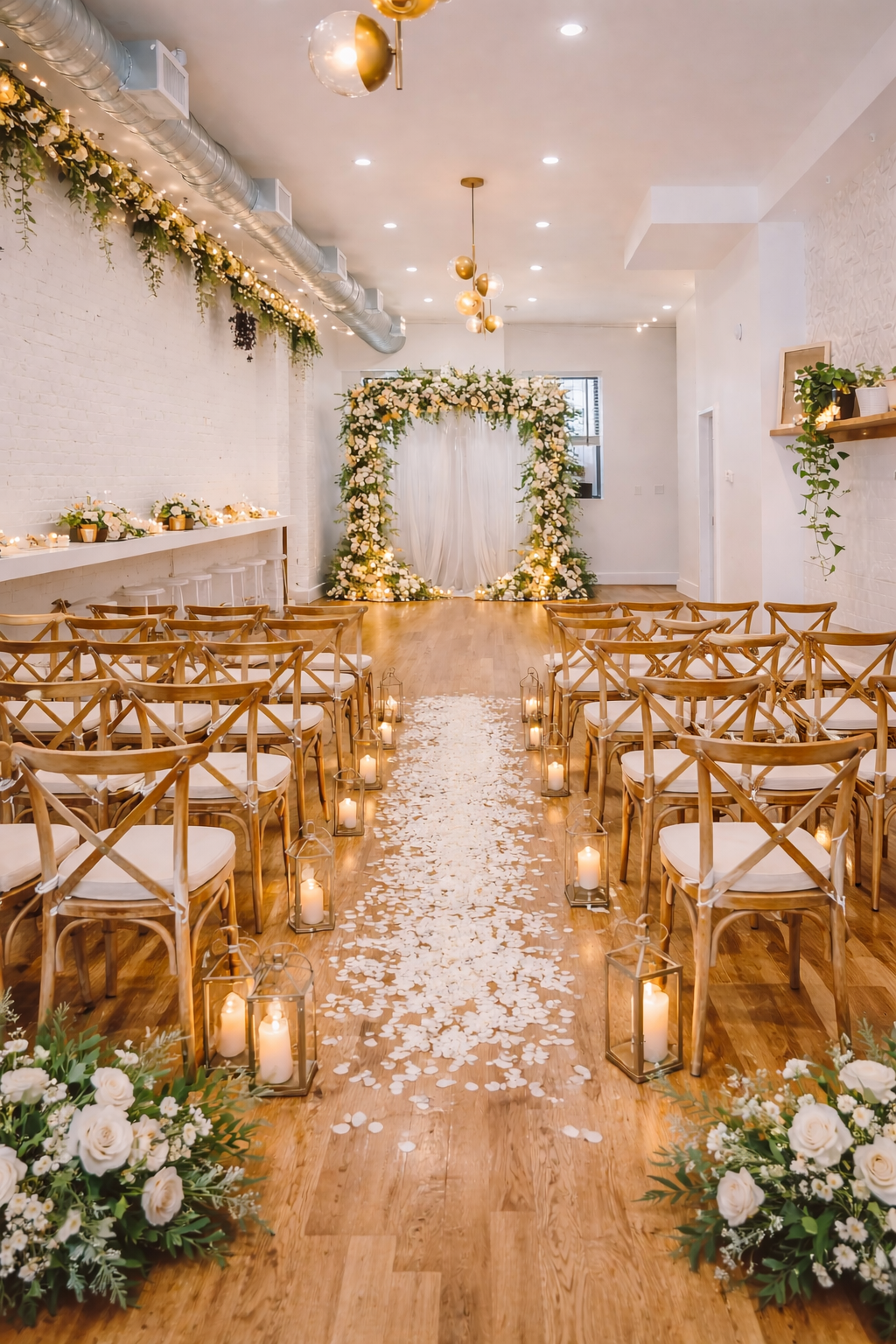 Ceremony and workshop setup inside The Brooklyn Wellness Club