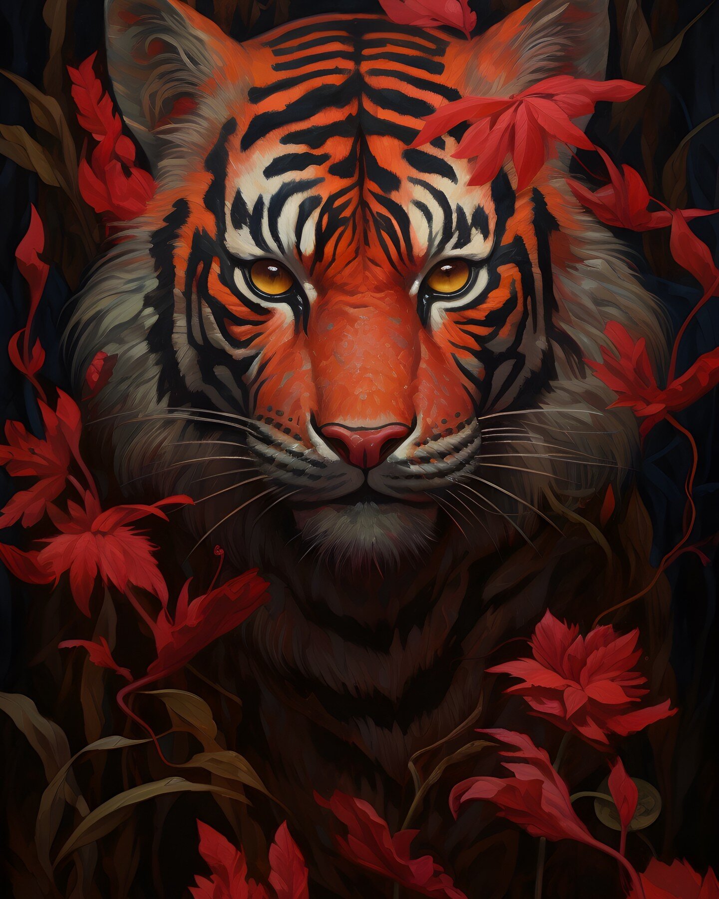 The Bengal 🐯
&mdash;
shop prints : https://dop.darkroom.com/products/1174115
&mdash;  #aiart #midjourney #aiartcommunity #generativefill #posters #design #designmidjourney #aidesign #bengal #tiger
