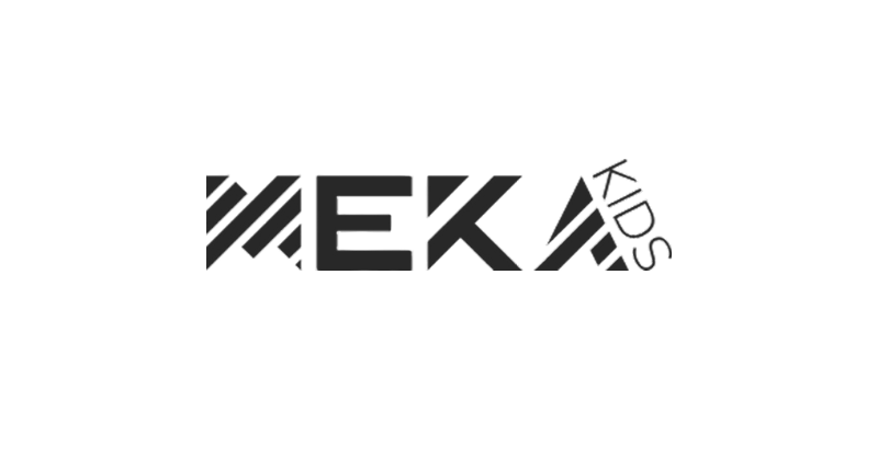 Logo for WEK Kids with stylized text and design elements