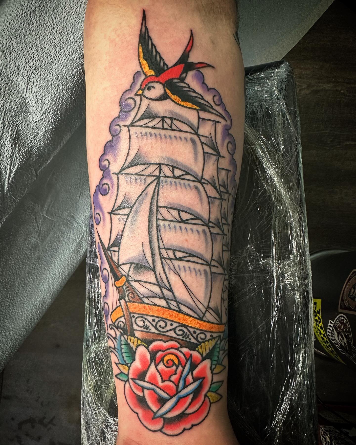 Here&rsquo;s a clipper ship, enjoy! For appointments or questions email jtbtattoo@gmail.com Thanks for looking
