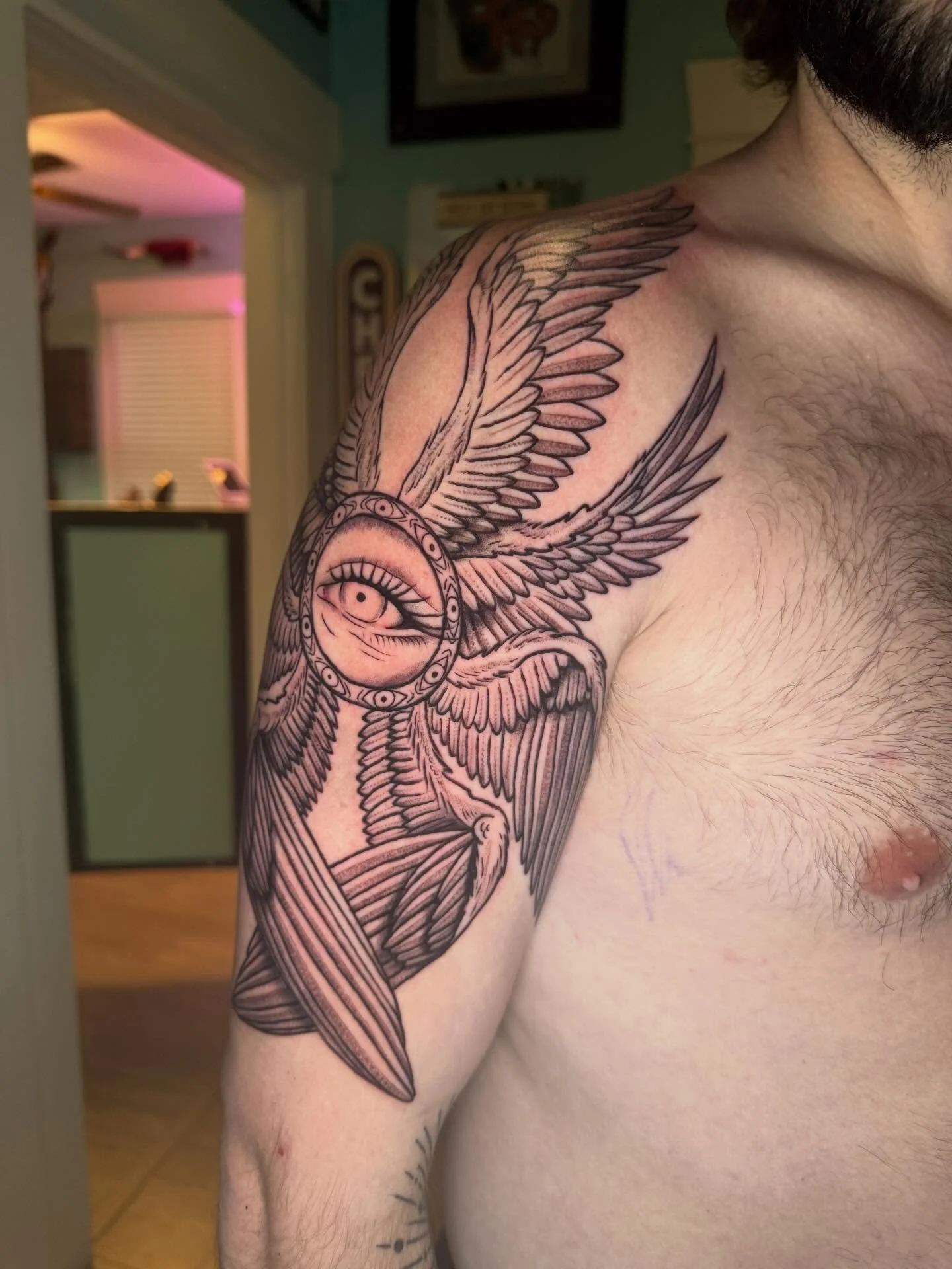 Custom Seraphim tattoo #angel #seraphimtattoo #austintattooartist