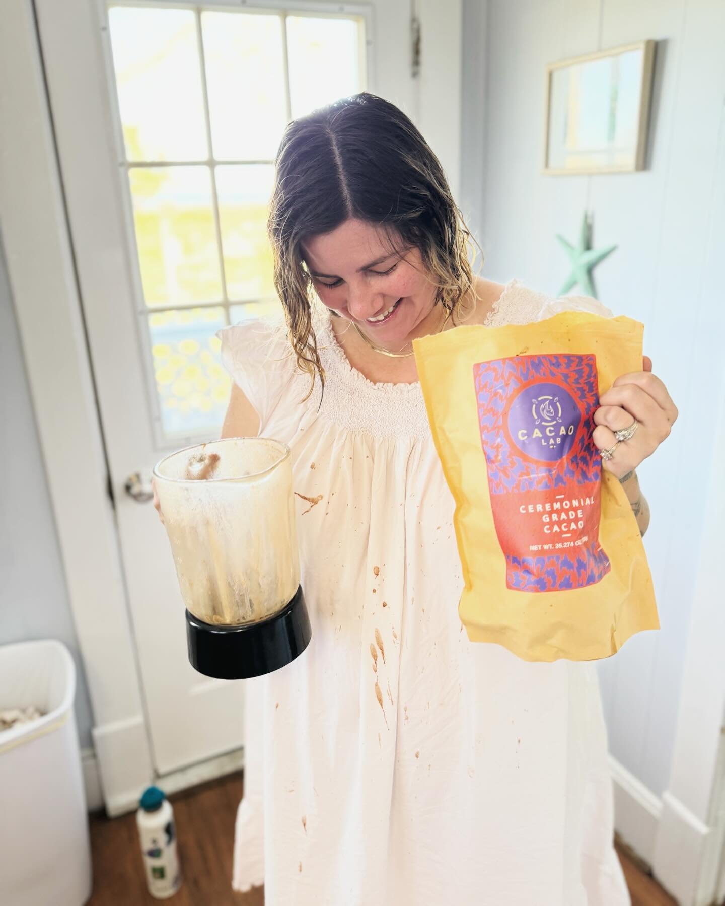 That moment when you make the gorgeous @cacaolaboratory cacao for a ceremony celebrating a beautiful group of women and it explodes all over your @shopdoen nightgown 🙃

I&rsquo;ve only had this happen once before this most recent time and both times