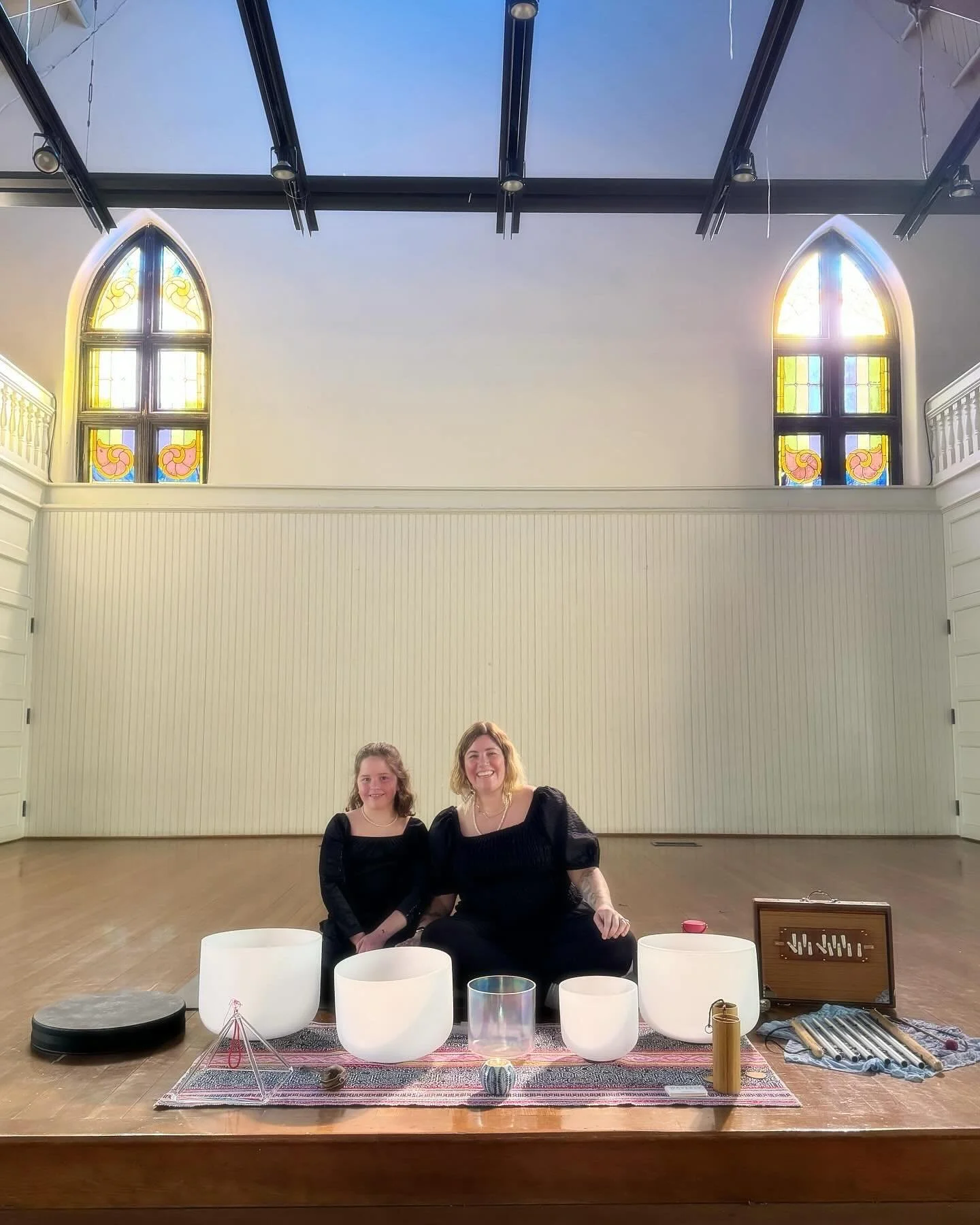 Mother daughter led sound baths are back!!
💘☁️🎀

My 10-year-old daughter, Matilda, and I are excited to start hosting sound baths together again, now at the beautiful and cozy @nowyogacville 

Join us on Sunday, December 14 from 2 to 3 pm for a sou