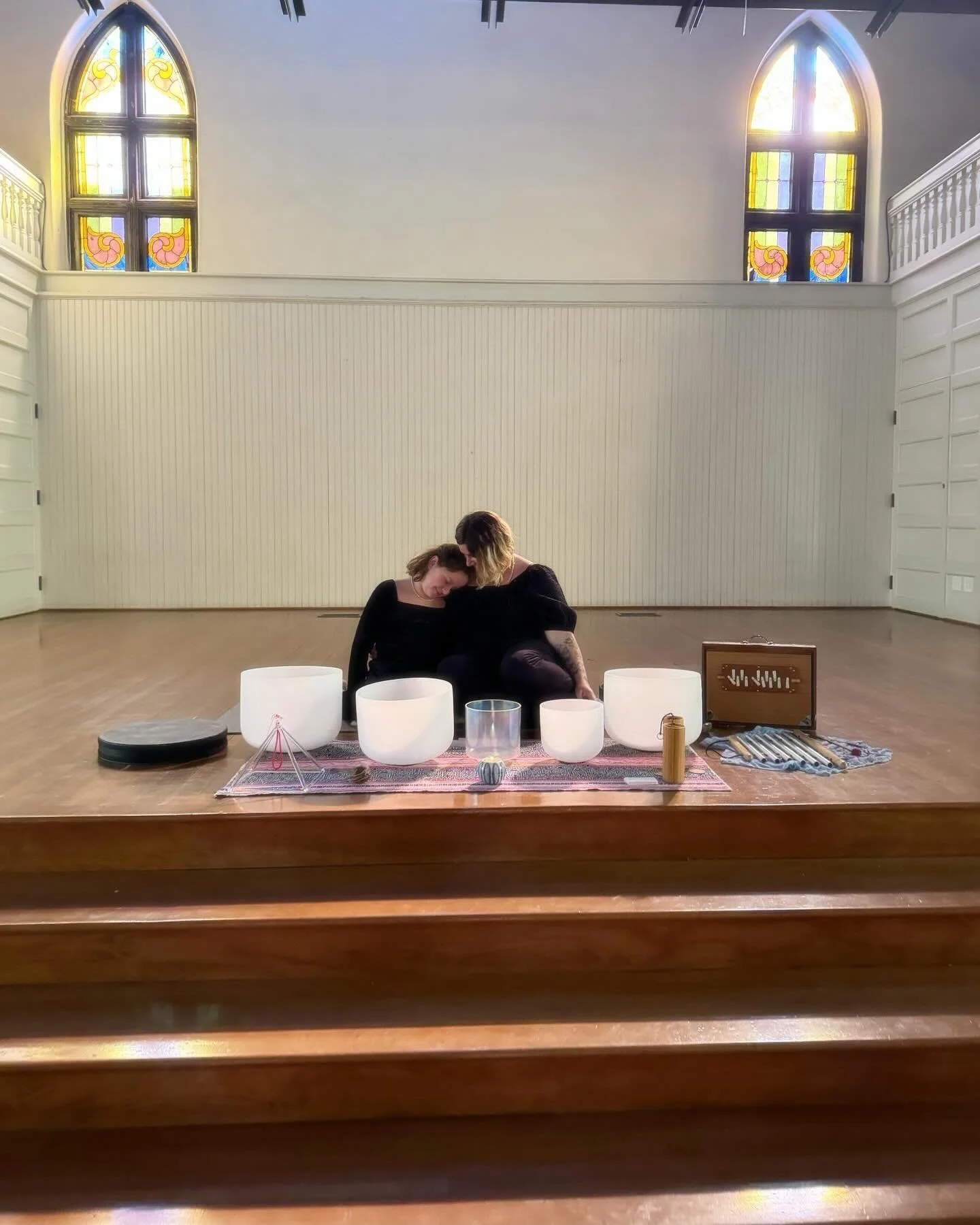 Mother-daughter led sound bath happening on Jan. 18!
💘☁️🎀

My 10-year-old daughter, Matilda, and I on are leading a sound bath on Sunday, January 18 from 2 to 3 pm at @nowyogacville for a sound bath that eases stress and cultivates deep rest and re