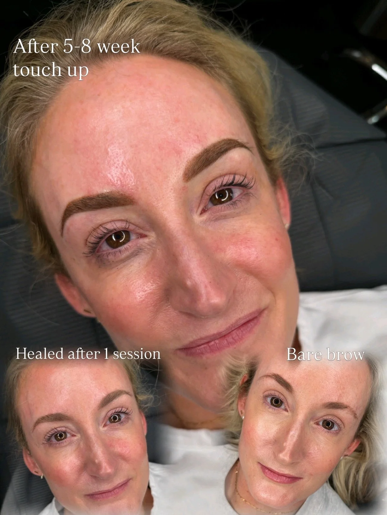 🎉She finally took the plunge!🎉 SWIPE for her journey! 

Like so many folks do, this sweet client of mine was considering permanent makeup for quite some time. It&rsquo;s a nerve-racking process that shouldn&rsquo;t be taken lightly after all it is 