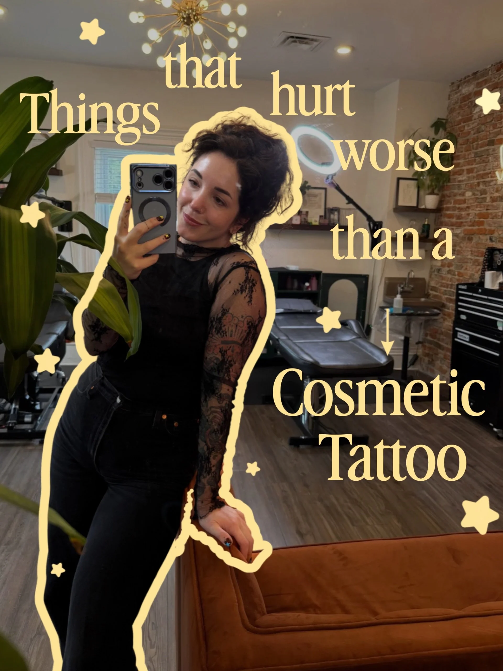 While every client is different, almost every single client is surprised at how little cosmetic tattooing hurts. Topical numbing is used when needed too!💗
