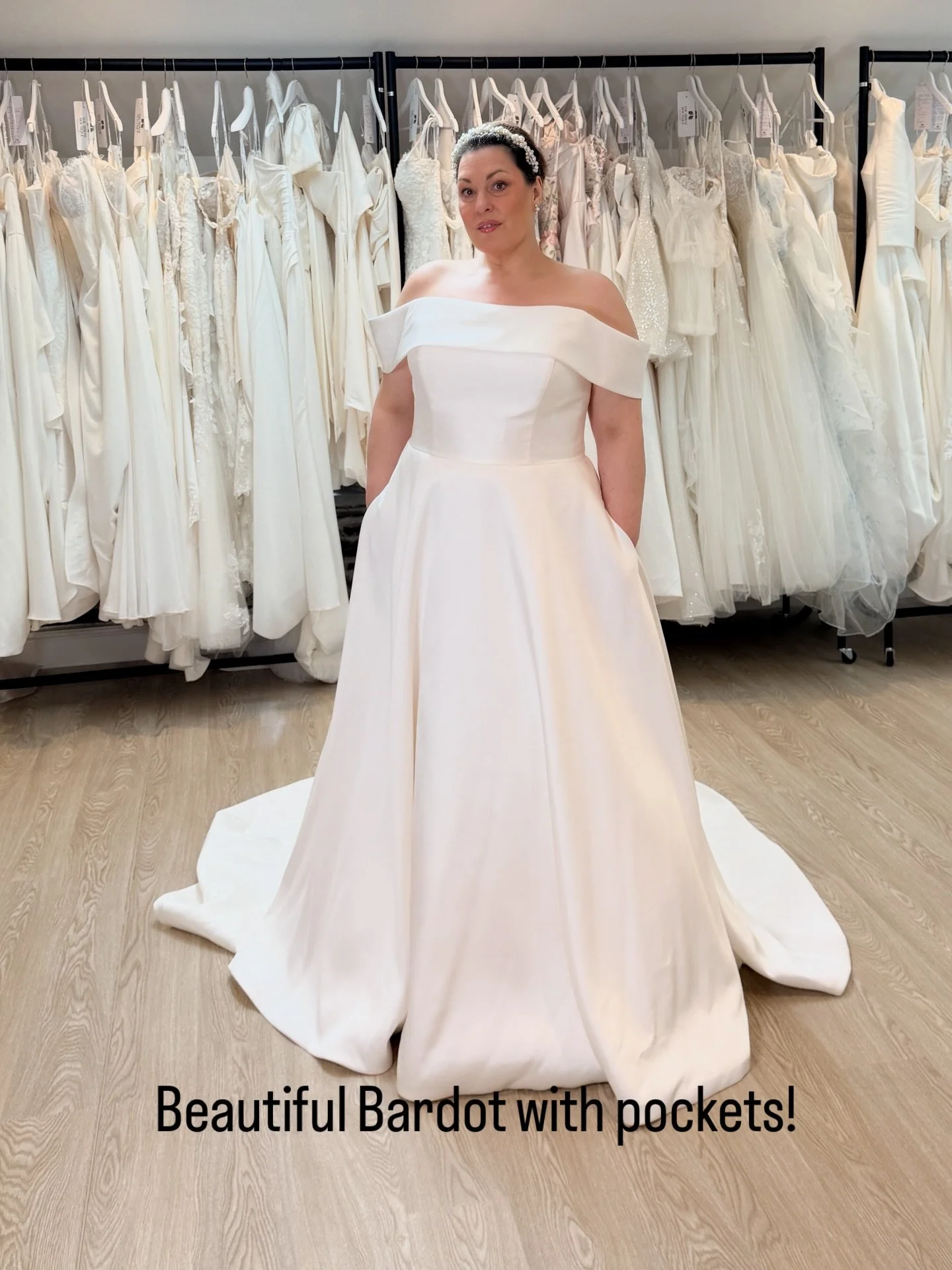 Dream dresses await! @missstellayork collection, sizes 20-30, on show until March 29th 🤩 😍 Book your exclusive private appointment from March 25th, limited availability!

#bridalboutiquecrickhowell #weddingdressshopping #curvybride #2027brides #sou