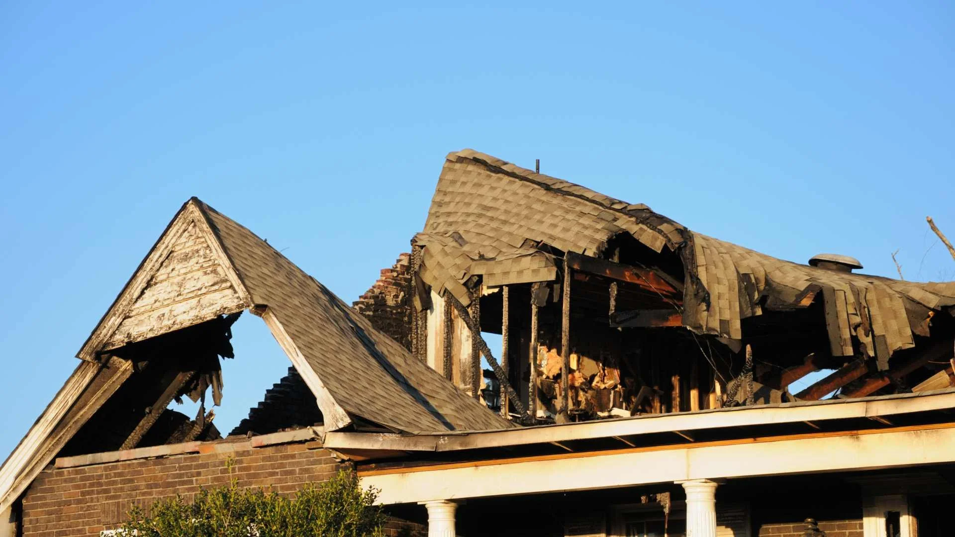 damaged house