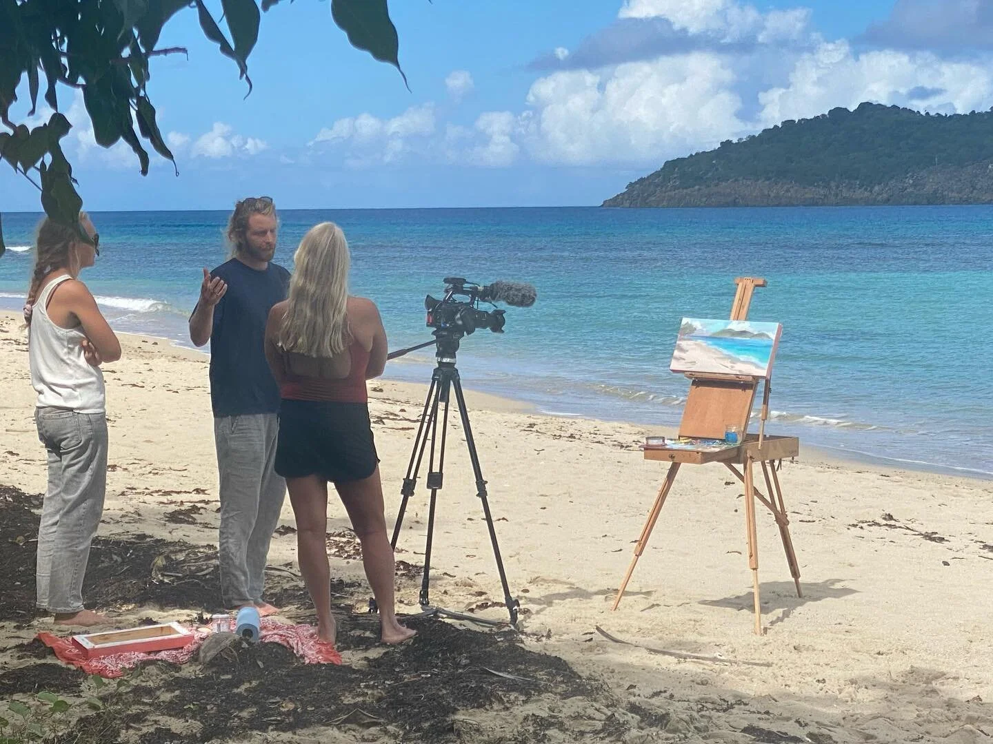 Something fun today with more to come. @damienlansade #enpleinair #onlocation #usvirginislands #islandlife #oilpainting