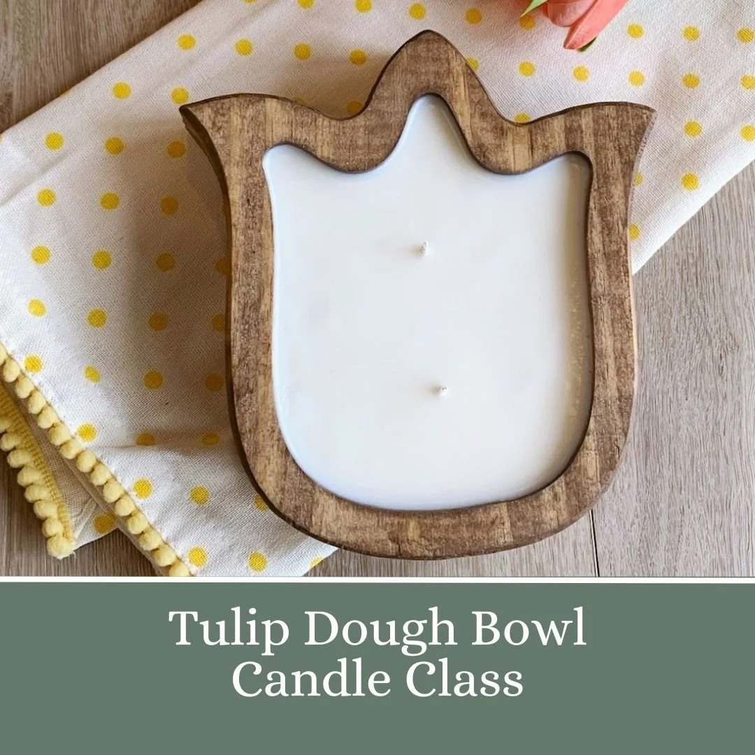 Tulip Dough Bowl Candle - April Class