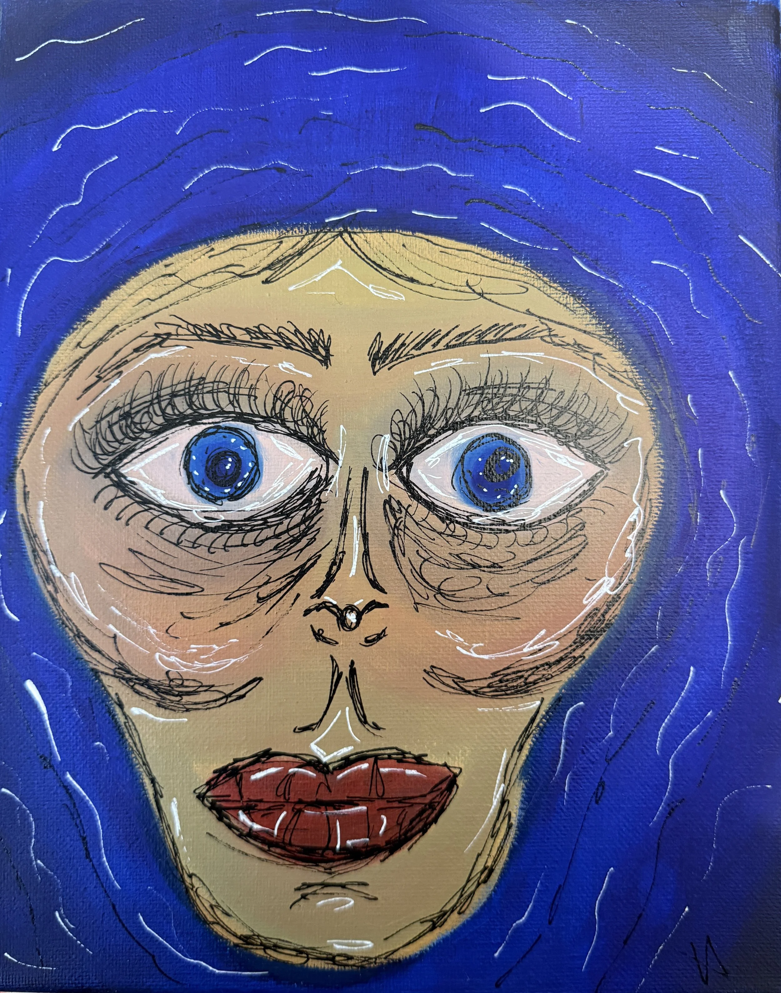 Ayres, Isabella. ISOLATION. Spring 2025, oil on canvas, Louisiana State University, Baton Rouge.