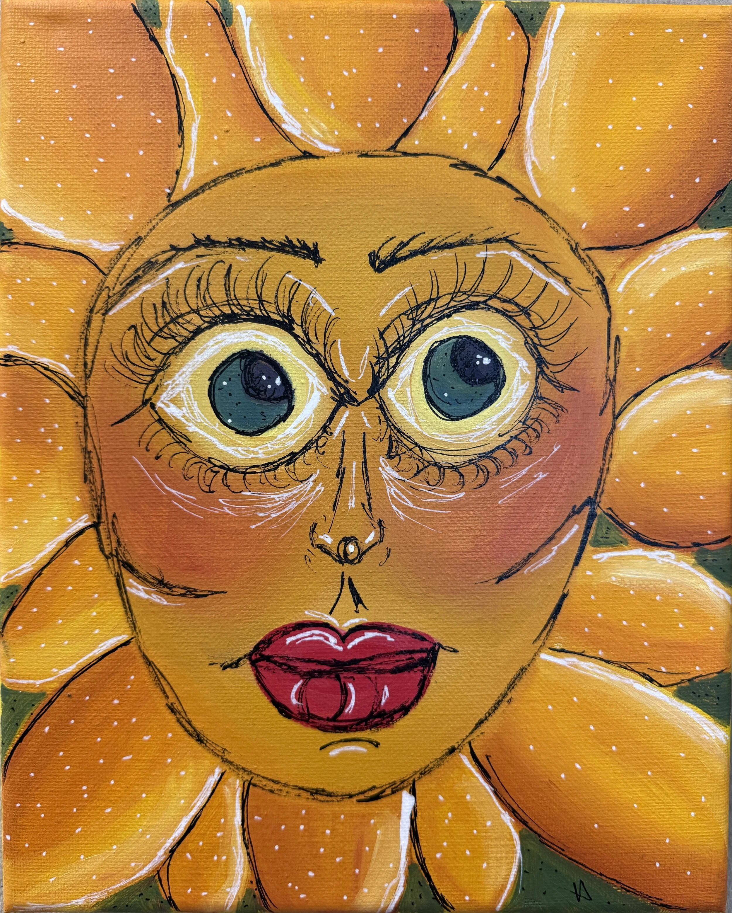 Ayres, Isabella. HAPPY. Spring 2025, oil on canvas, Louisiana State University, Baton Rouge.