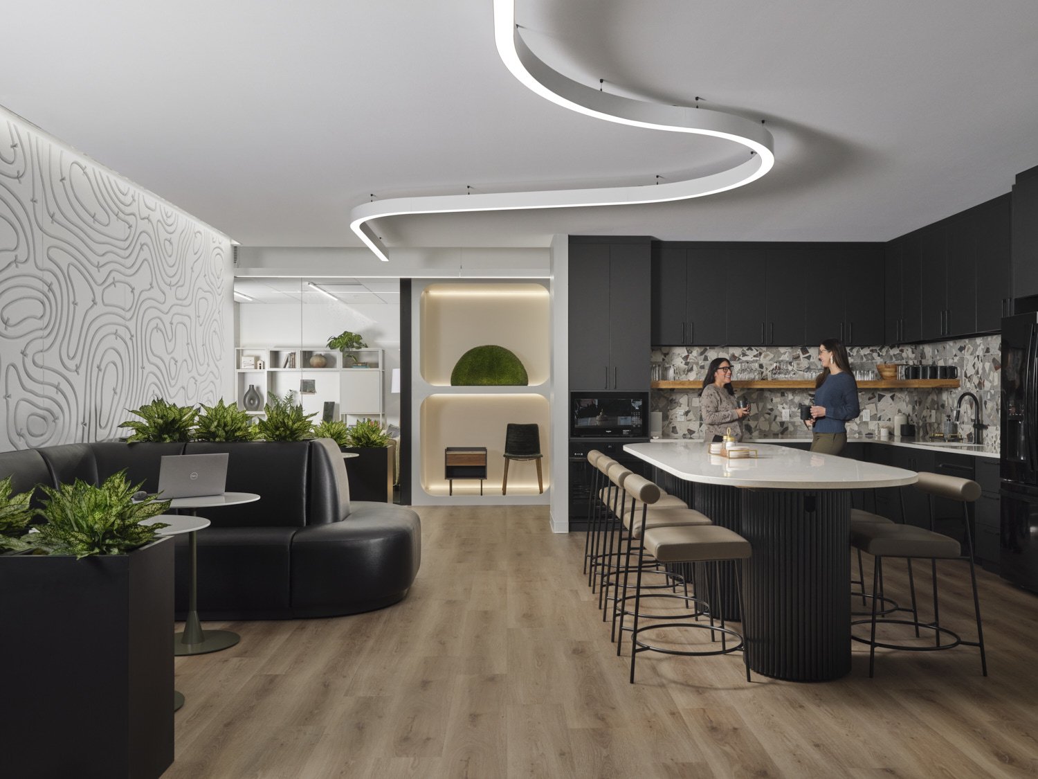 Corporate workplace interior image by professional architectural photographer Brad Nicol Photography