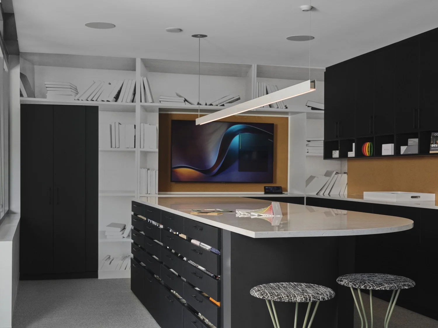 Corporate workplace interior image by professional architectural photographer Brad Nicol Photography