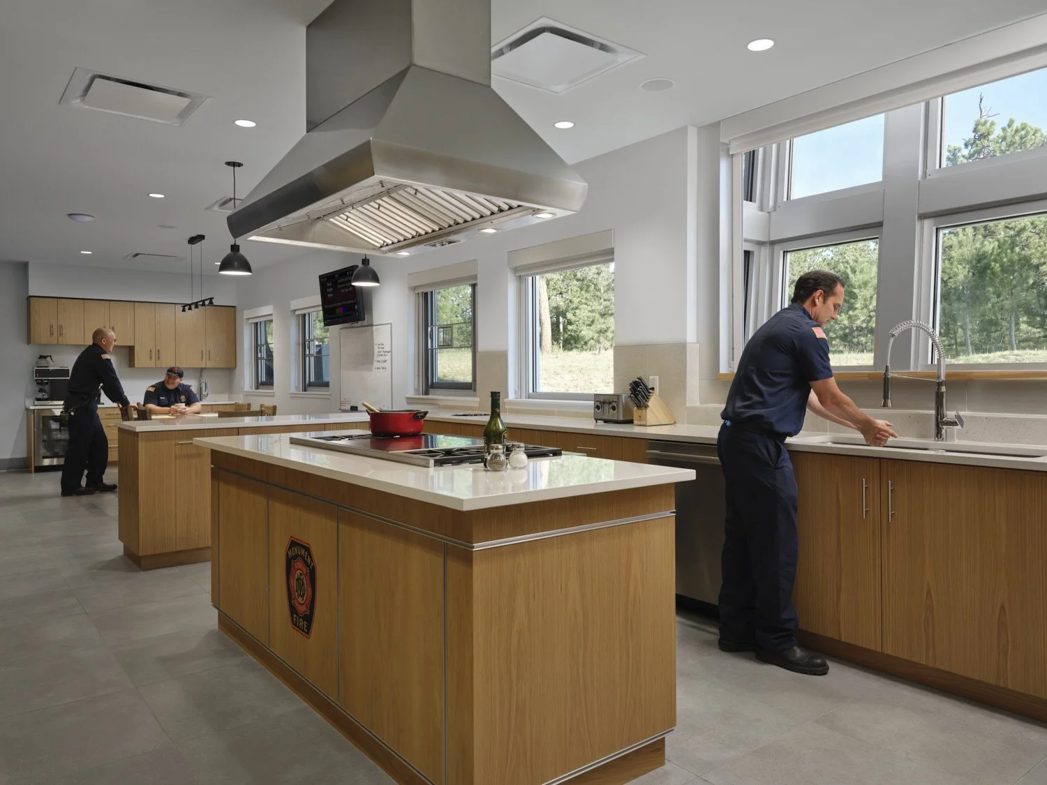 Interior image by architectural photographer Brad Nicol Photography of Fire Station 2 in the Monument, Colorado.