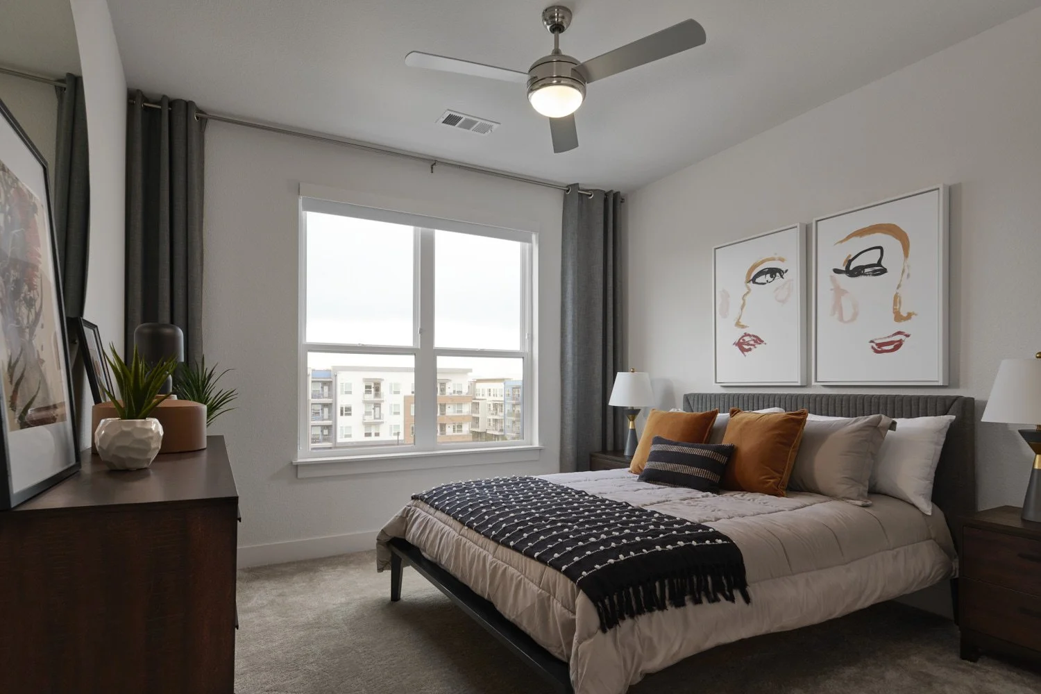 Interior architectural photograph by professional photographer Brad Nicol based in Denver, Colorado showing a multifamily property unit interior in Denver.