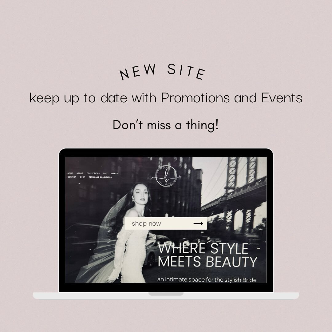 New Website Alert ‼️ 
Follow along as we keep you updated with new content,promotions and in-store /online events. 

#blissbride #blissbridalboutique #blissbridalwinnipeg #weddingdress #winnipegweddings