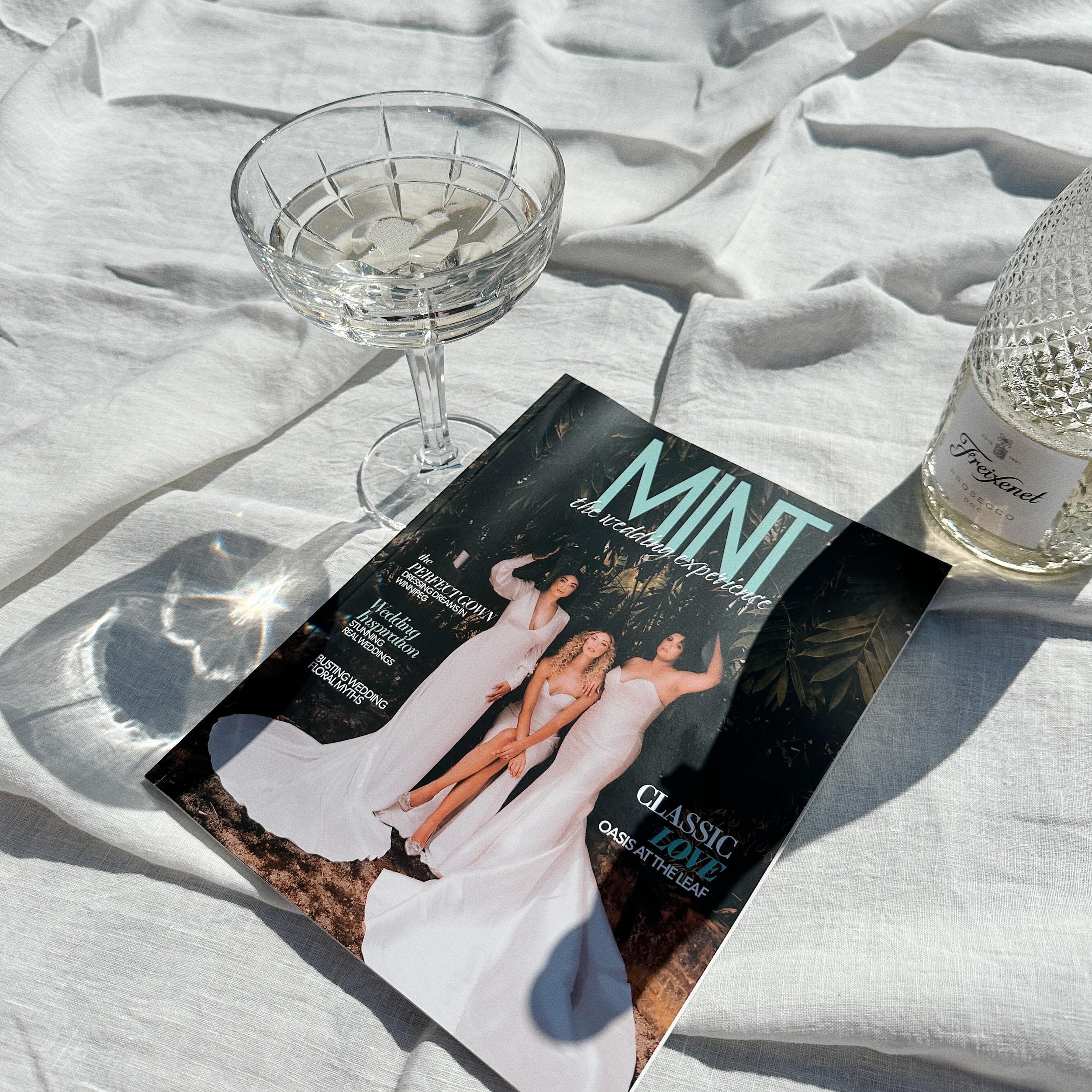 Sippin&rsquo; and seein&rsquo; our stunning gowns gracing the pages of Mint magazine. 🥂

#blissbride #blissbridal #winnipegweddings #weddingdressinspo #weddingdressshopping #2024brides #classicbride #madewithlove #martinaliana #essenseofaustralia #a