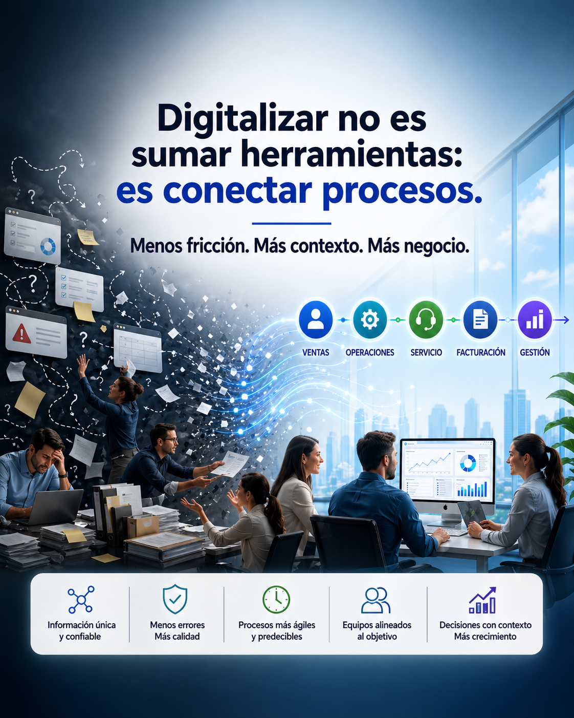 #3. Digitalizar no es sumar herramientas: Es conectar procesos