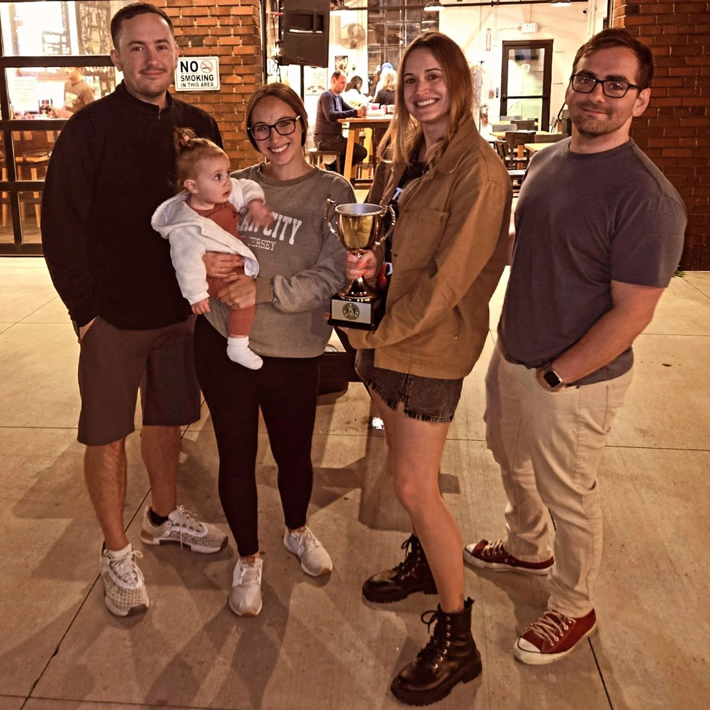 Although Always Sunny Quizzo got canceled and switched to General Knowledge at the last minute, this team decided to stick around anyway, due to the implication... and the fact they drove an hour.

Luckily, this story had a happy ending, as they mess