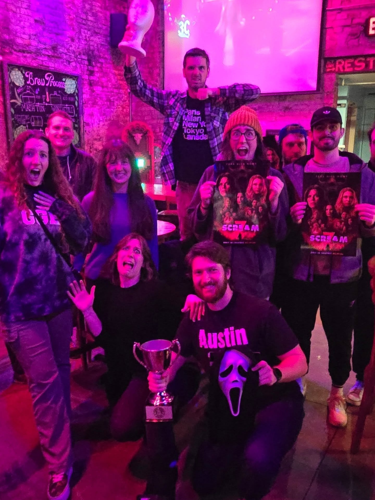 Last night was a fun one at @evilgeniusbeer 

What do US presidential scandals, the soon to be hit movie Scream 7, and the beloved podcast @dolloppodcast have in common? 

Well absolutely nothing really, but seemingly neither does a peanut butter and