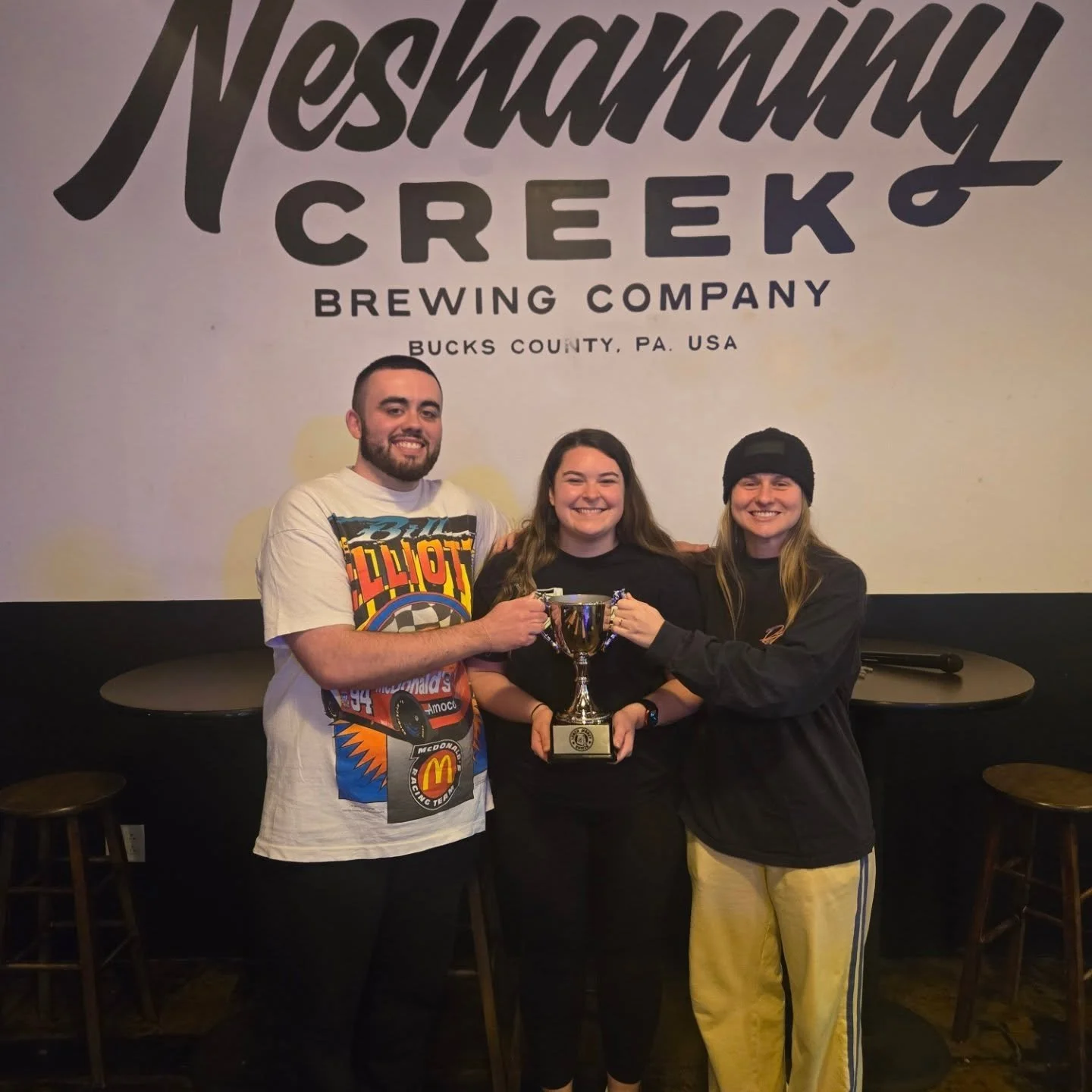 It was the best of times, and it quickly became the worst of times. 

"Stephen Hawkings Dance Party" celebrating a dramatic victory at @neshaminycreekbrewingco last Thursday 

Vs

"Stephen Hawkings Dance Party" realizing they can'