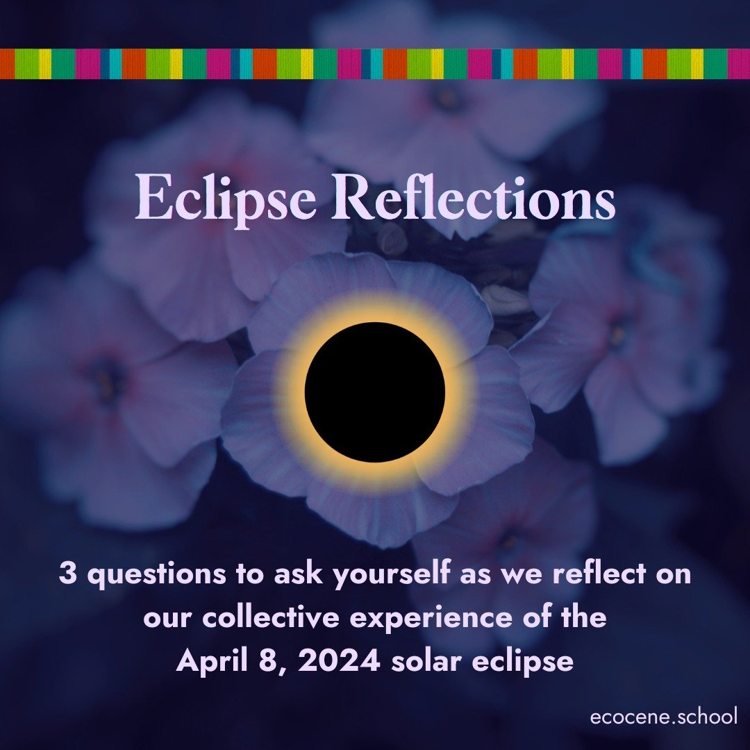 🌘🌑🌒 We are now in the afterglow of a powerful total solar eclipse. 

✨ Integrating the modern excitement with the ancient practices of reverence, we find ourselves with spaces of reflecting on our existence in the cosmos and our global unity. 

🌻