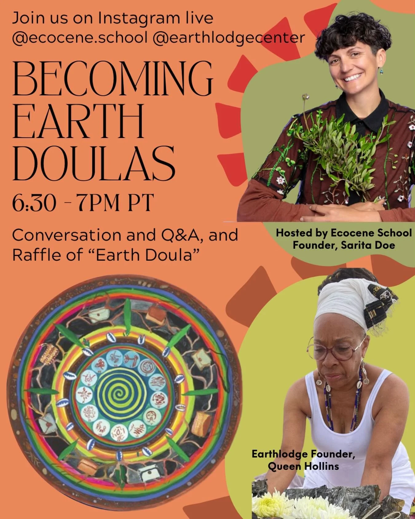 🌎 Join us for a special Q&amp;A session on Instagram LIVE with Sarita Doe of School for the Ecocene and Queen Hollins of the Earthlodge Center coming together to celebrate Earth Day! 

We&rsquo;ll join in conversation on the roles we are being asked