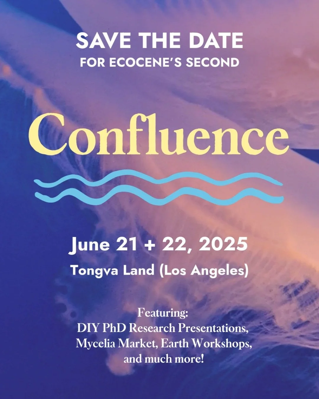 Save The Date! 

This June 21st and 22nd, we'll be hosting our 2nd Annual Confluence in collaboration with and celebration of the @feministcenterforcreativework 10-year anniversary. A Confluence re-imagines the academic conference through Earth, body