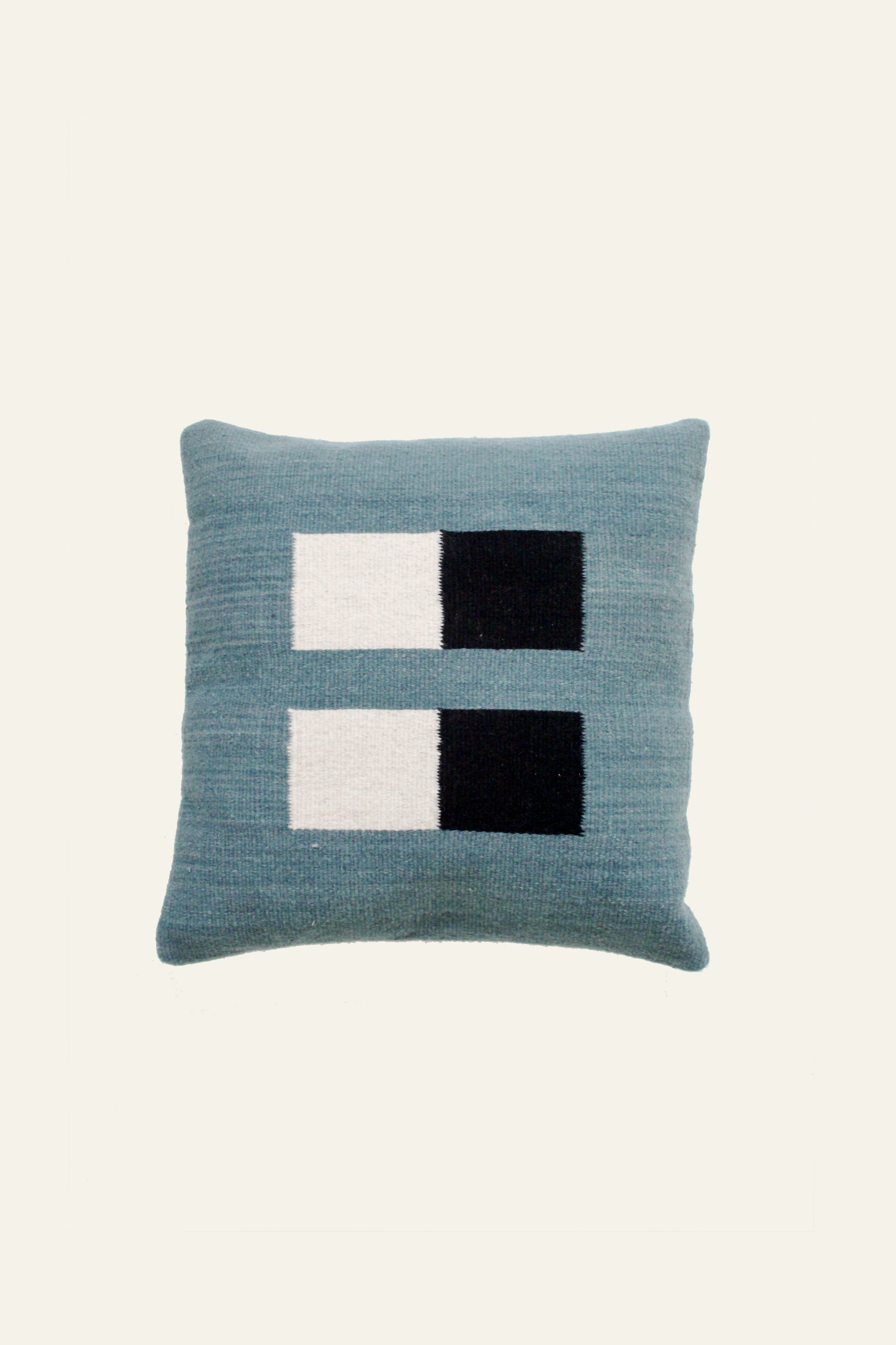 pillow 04: blue + black
