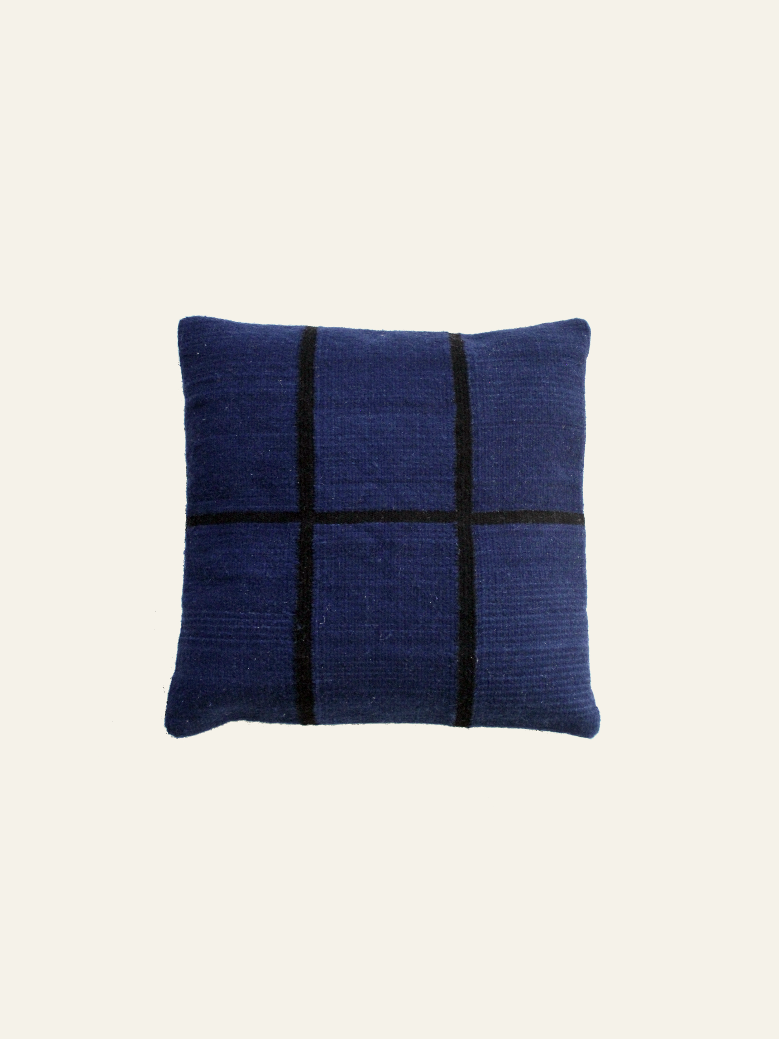 pillow 09: indigo + black