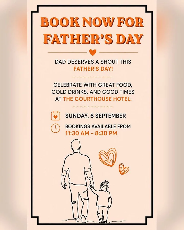 Father's Day at the Courthouse Hotel, Bacchus Marsh